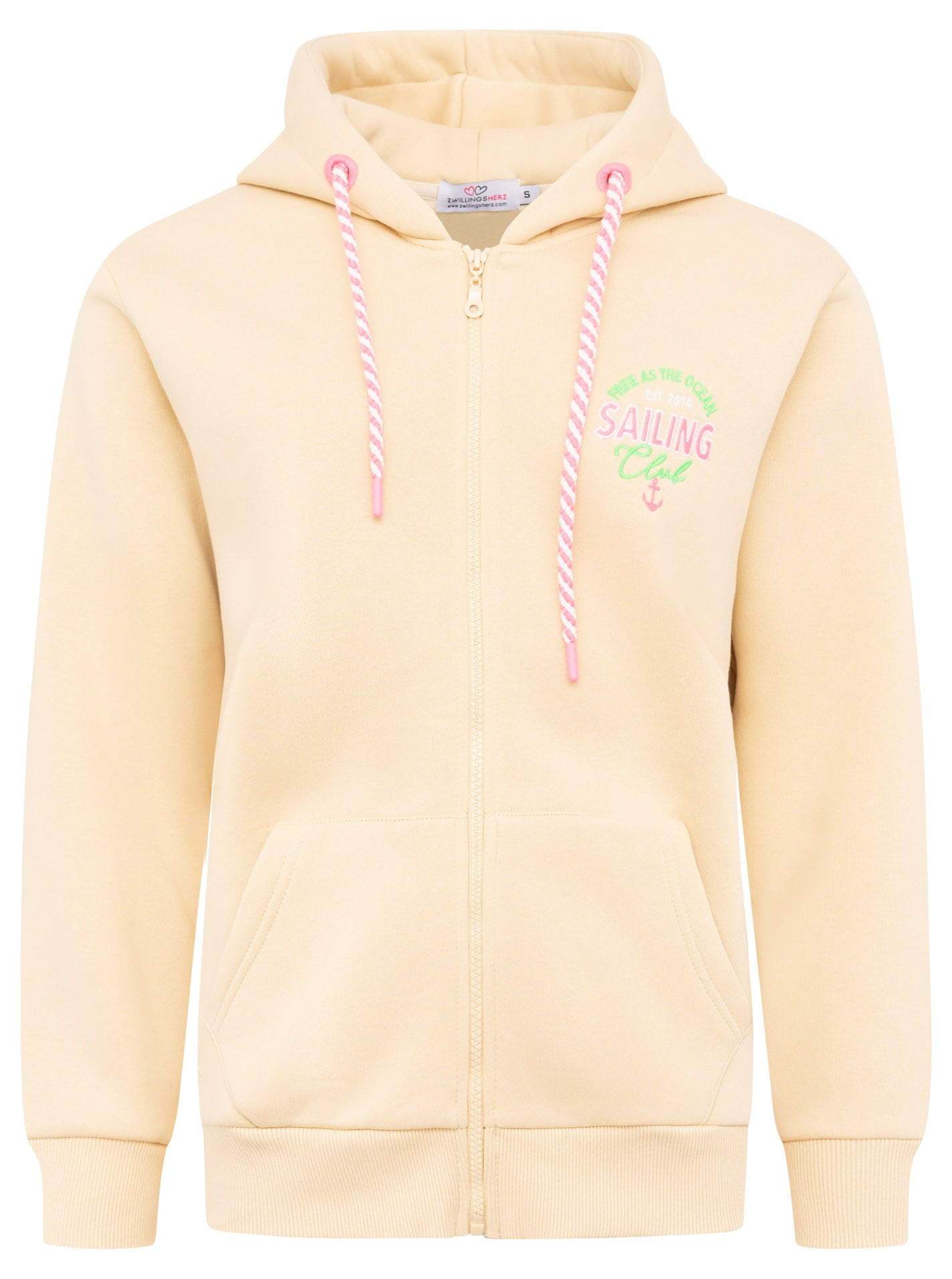 Zwillingsherz Kapuzensweatjacke »"Sailing Club"« Kapuzensweatjacke mit grosser SAILING Applikation am Rücken und Tasche