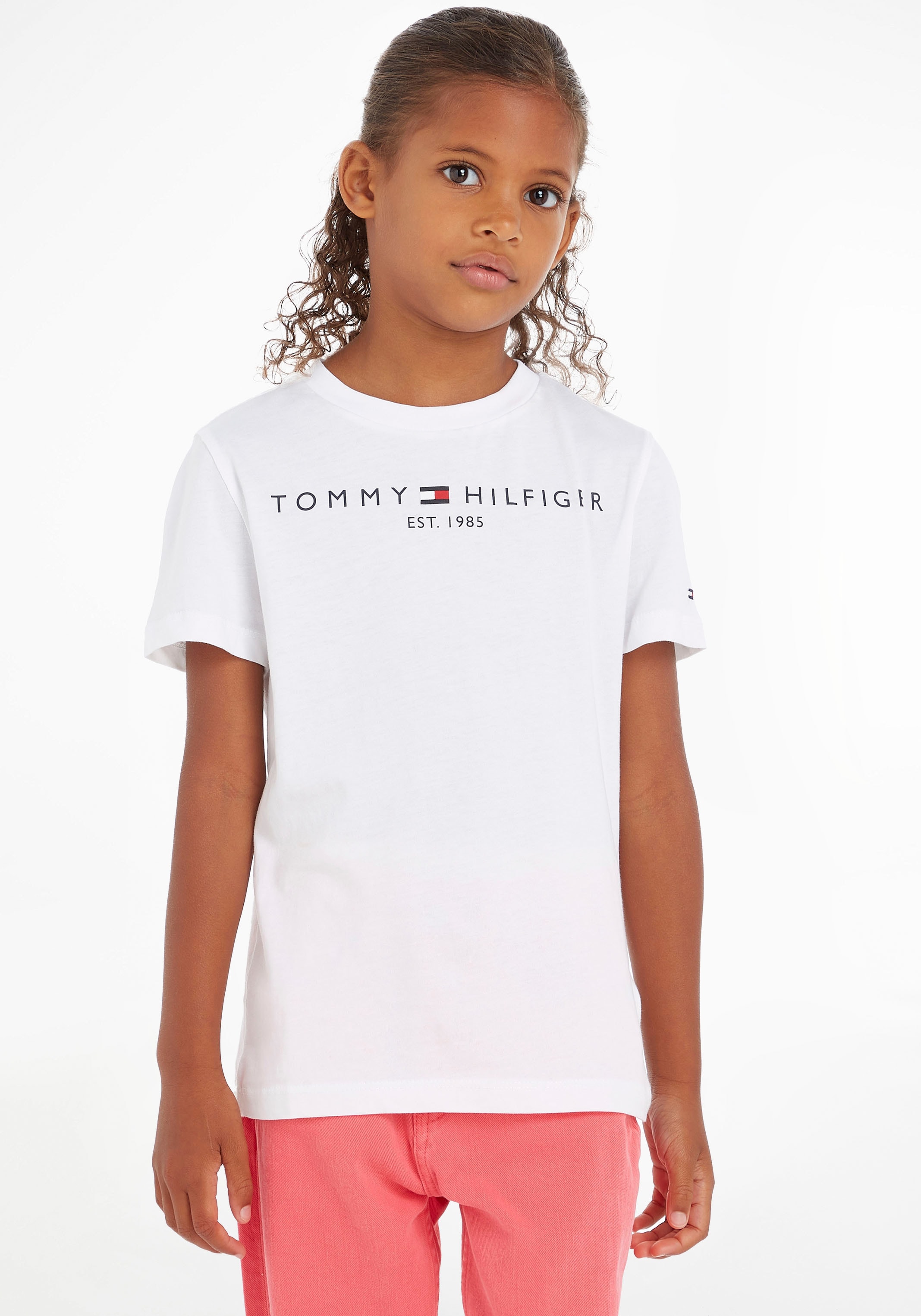 Trendige Tommy TEE«, und Kids MiniMe,für Kinder Jungen Mädchen Hilfiger T-Shirt »ESSENTIAL Junior versandkostenfrei shoppen