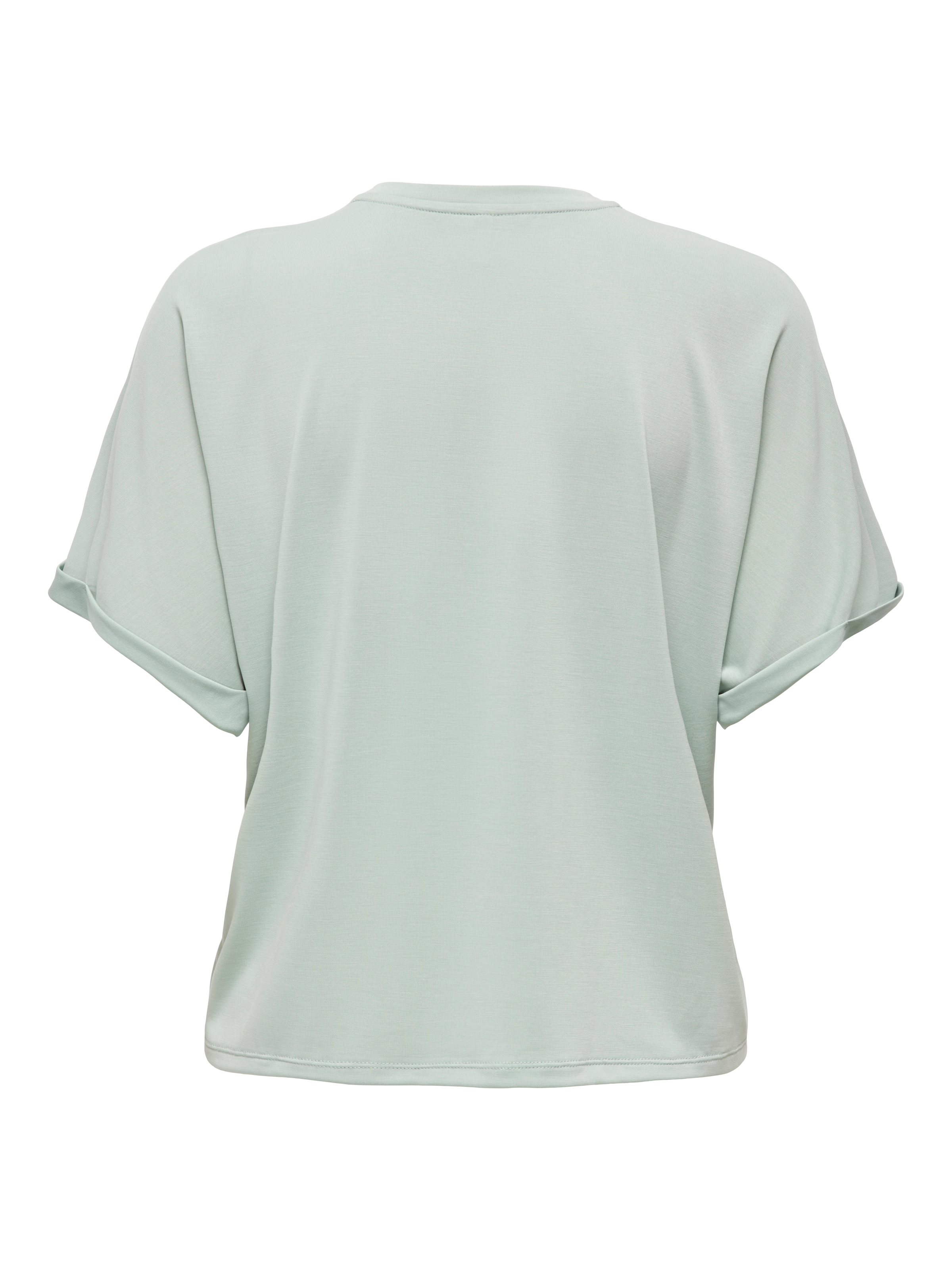 ONLY T-Shirt »ONLFREE LIFE S/S FOLD-UP TOP BOX JRS« Materialmix, regular fit, Rundhals