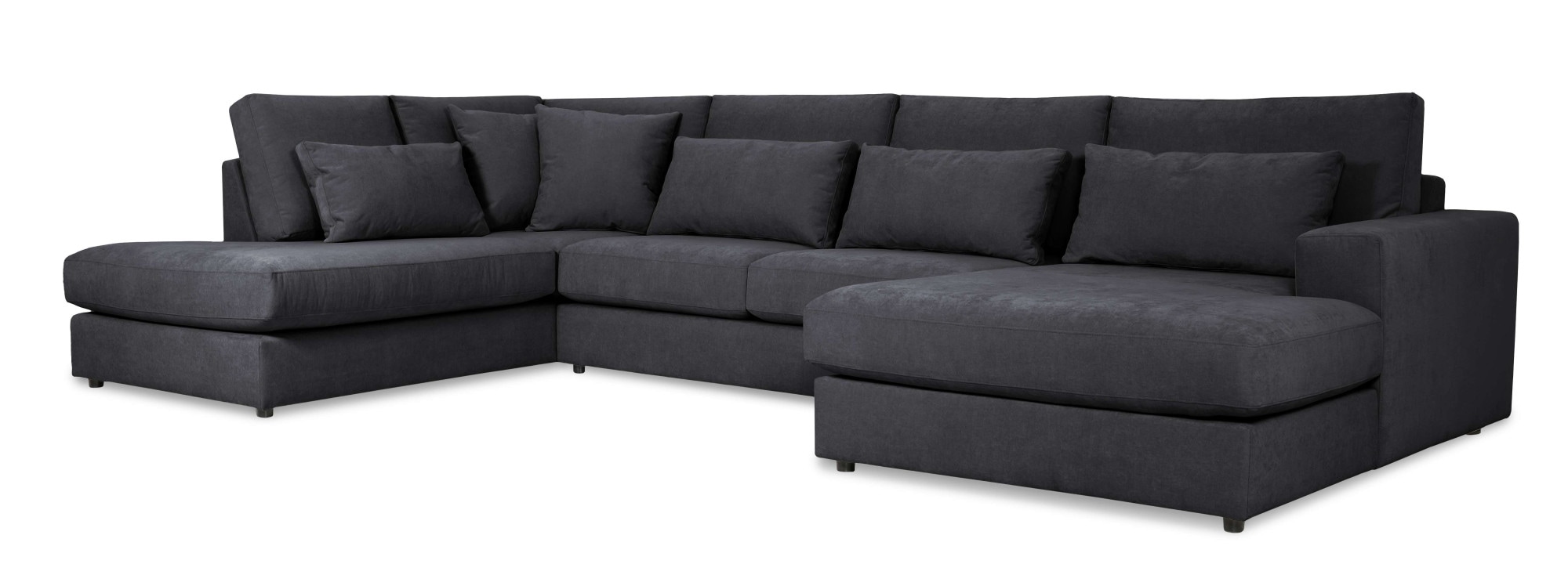 GOODproduct Paysage de salon »Nivette, weiches Chenille« Breite 386 cm, U-Form, bodentief, 6 Zierkissen inkl.