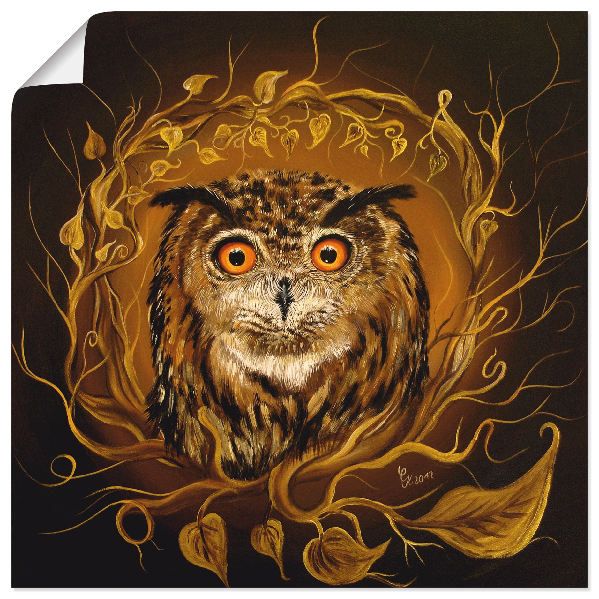 Artland Poster »Eule des Friedens« Vögel 1 Stk. tlg. ohne Rahmen