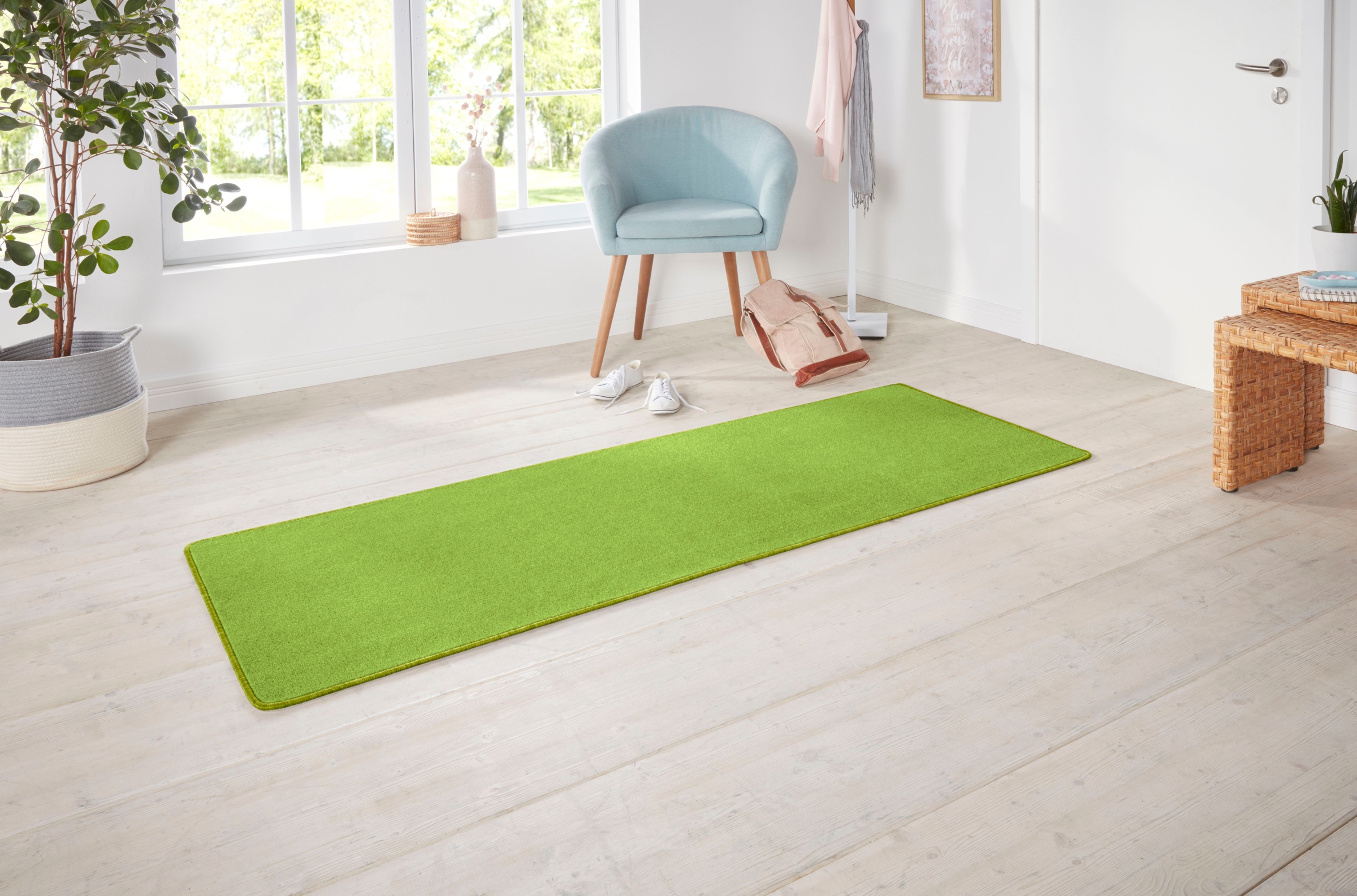 HANSE Home Teppich »Shashi«, rechteckig, 8,5 mm Höhe, Kurzflor, Unifarben, Läufer, weich, Esszimmer, Kinderzimmer, Flur