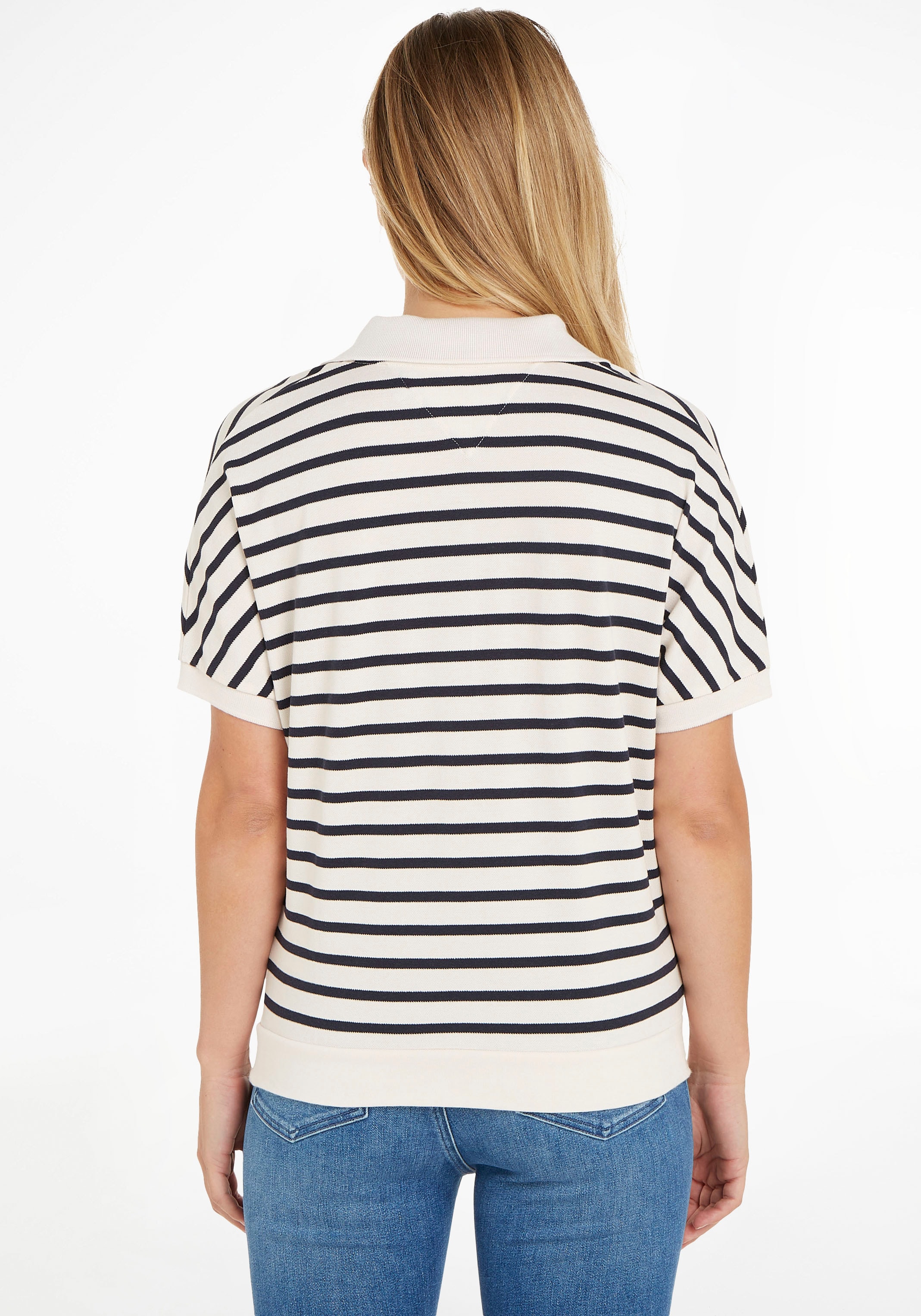 Tommy LYOCELL Hilfiger mit Poloshirt V-Ausschnitt SS«, Commander tiefem POLO confortablement »RELAXED