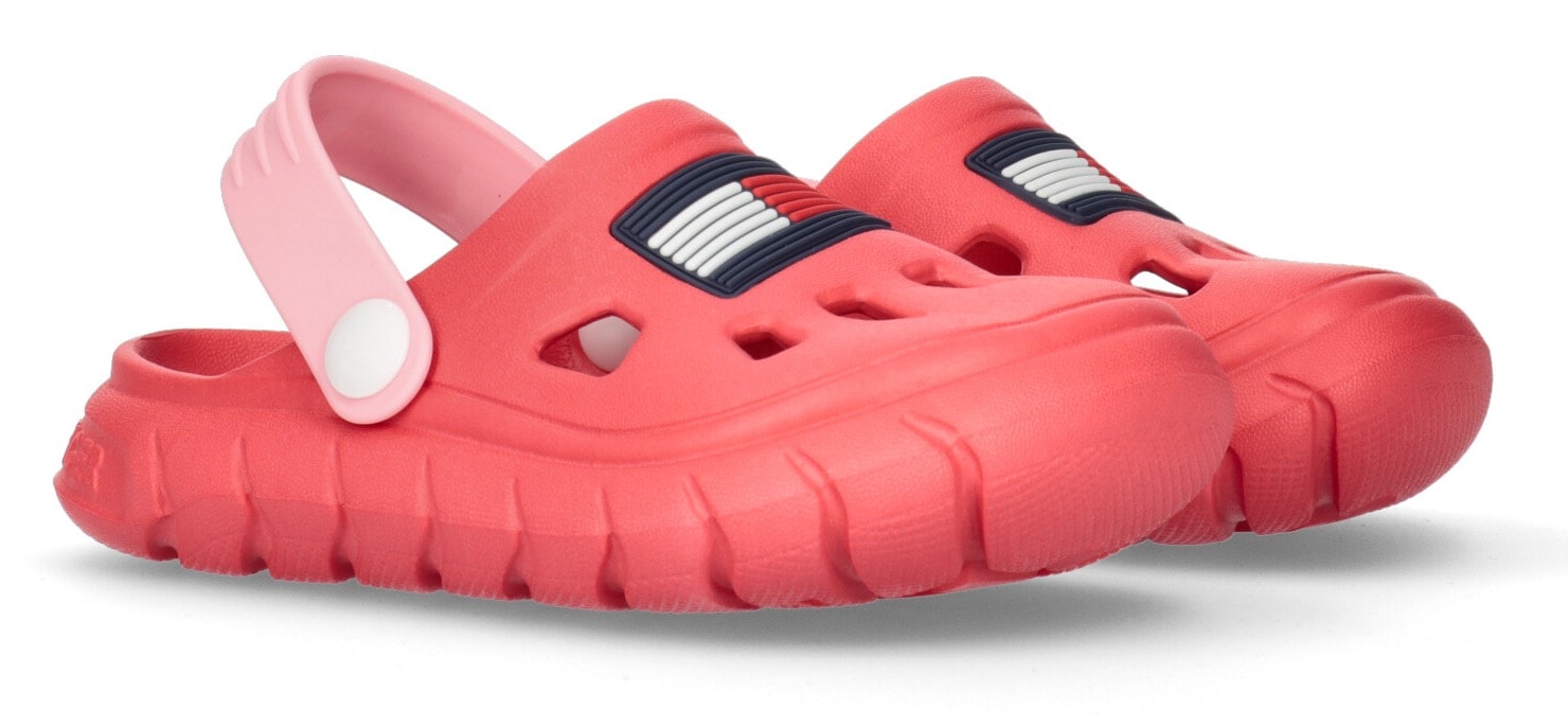 Tommy Hilfiger Badeschuh »FLAG COMFY SANDAL FUCHSIA/PINK«, mit schwenkbarem Fersenriemchen