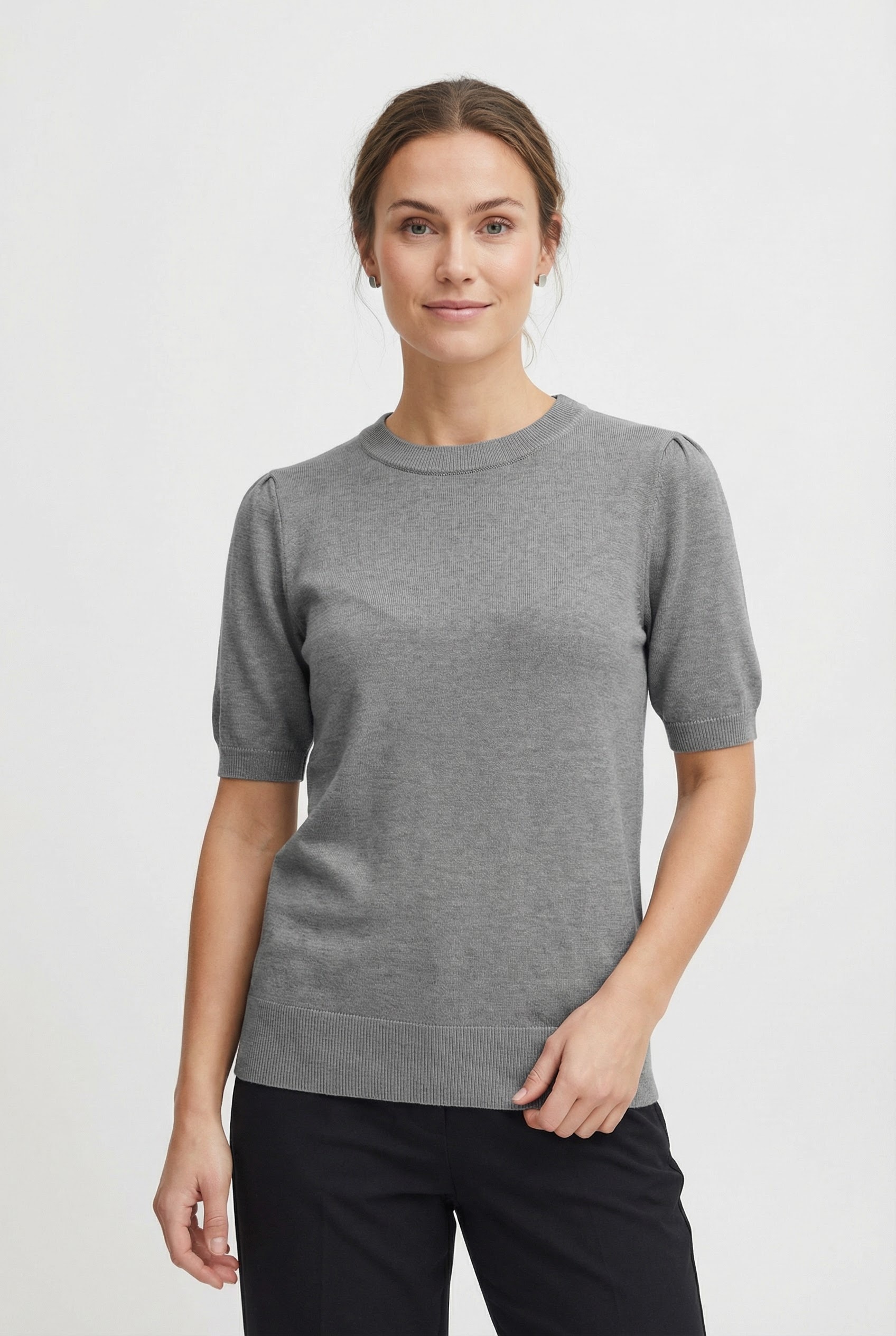 Image of Saint Tropez Kurzarmpullover "MilaSZ SS" Viskosemischung, Classic fit