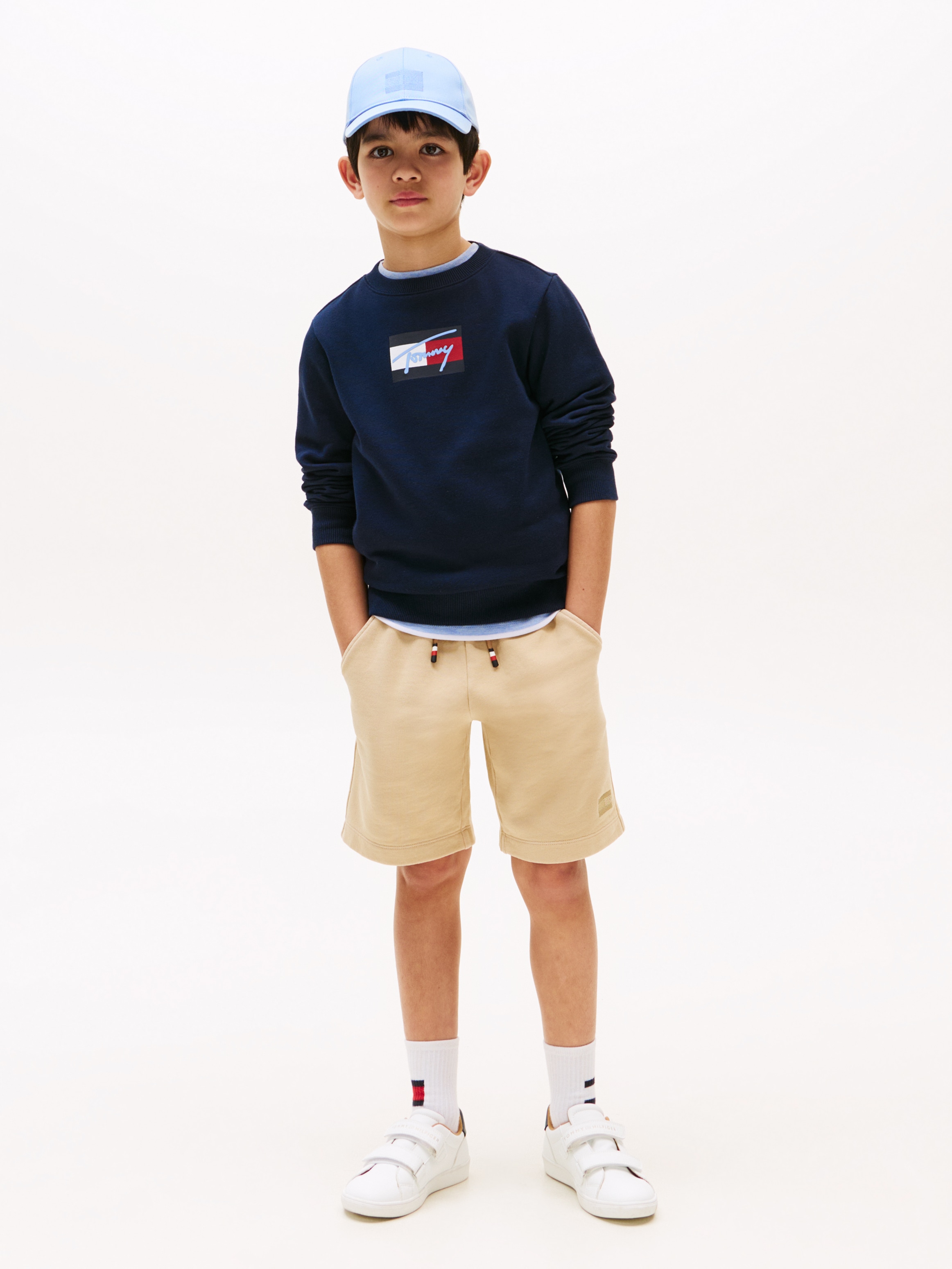Tommy Hilfiger Sweatshirt »TOMMY SCRIPT FLAG SWEATSHIRT«, für Kinder bis 16 Jahre, Flag-Logo-Druck