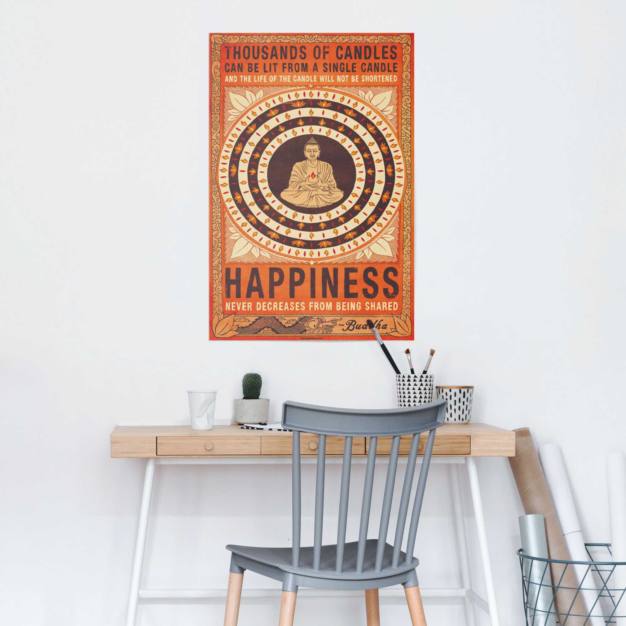 Reinders! Poster »Buddha Happiness«, (1 St.)