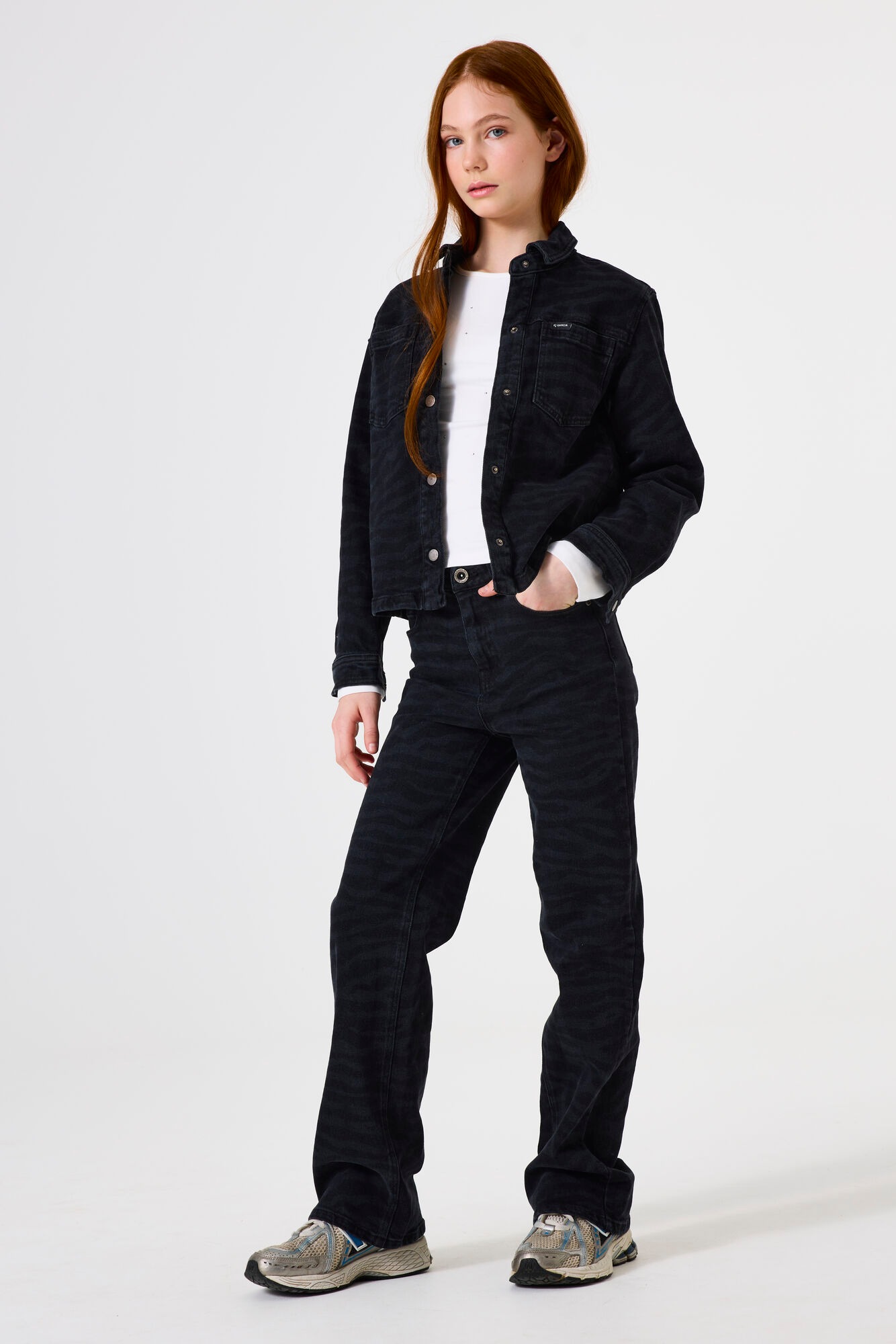 Garcia Veste en jean »colbert + gilet« mit All-Over Print for GIRLS