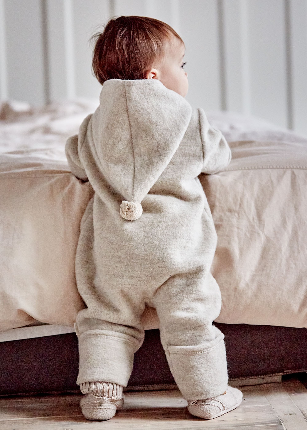 MAXIMO Overall Wolle, gefüttert, breite Umschläge am Bein-und Armabschluss, Kapuze