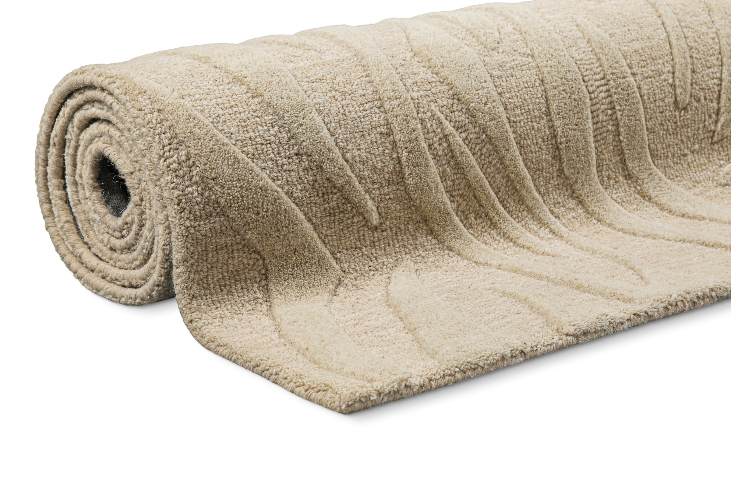 Wecon home Teppich »Lior« rechteckig 10 mm Höhe Wollteppich, abstrakt, hochwertig, handgetuftet, robust, modern