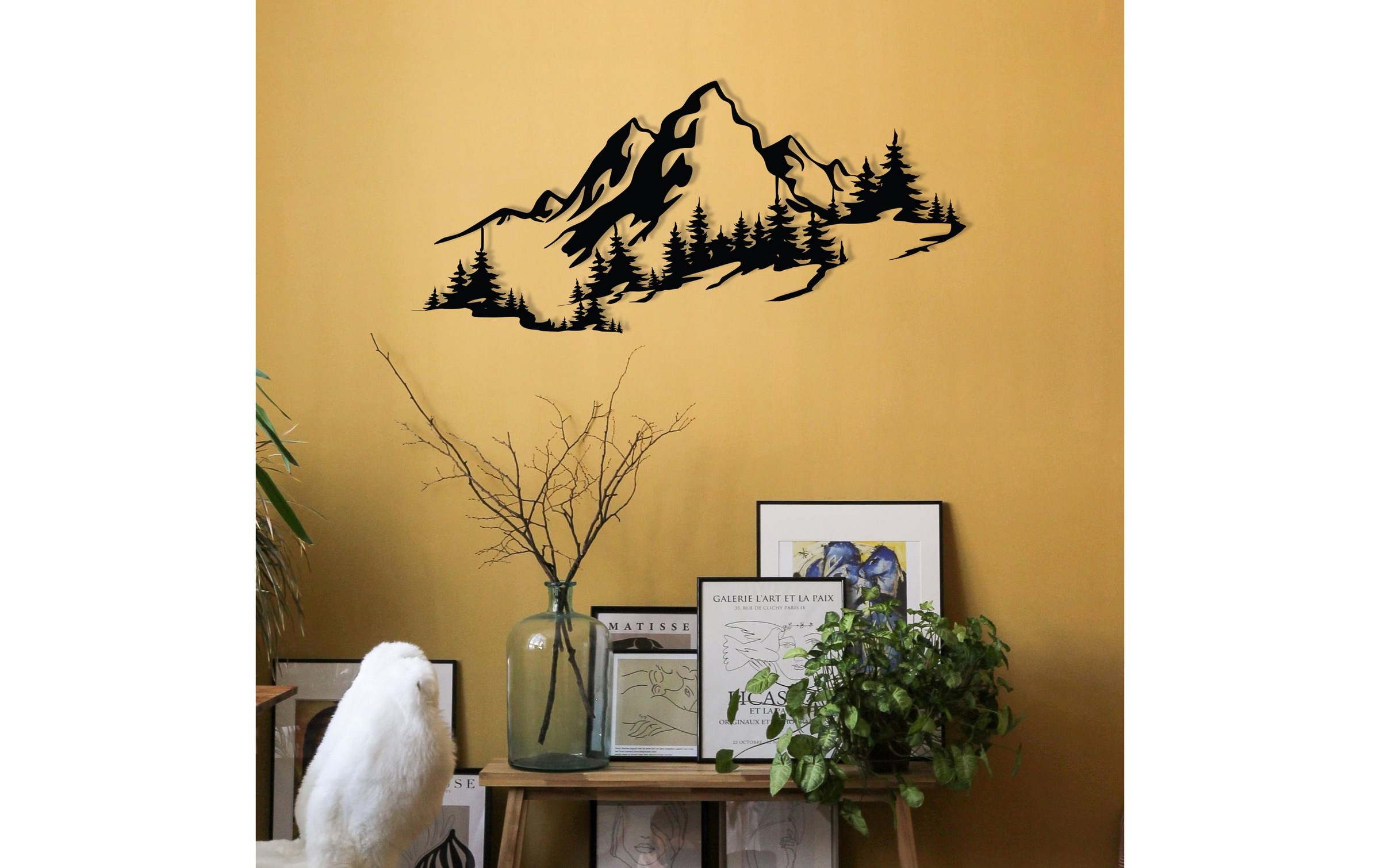 Wanddekoobjekt »Wallxpert Mountain 67 x 30 cm Metall«