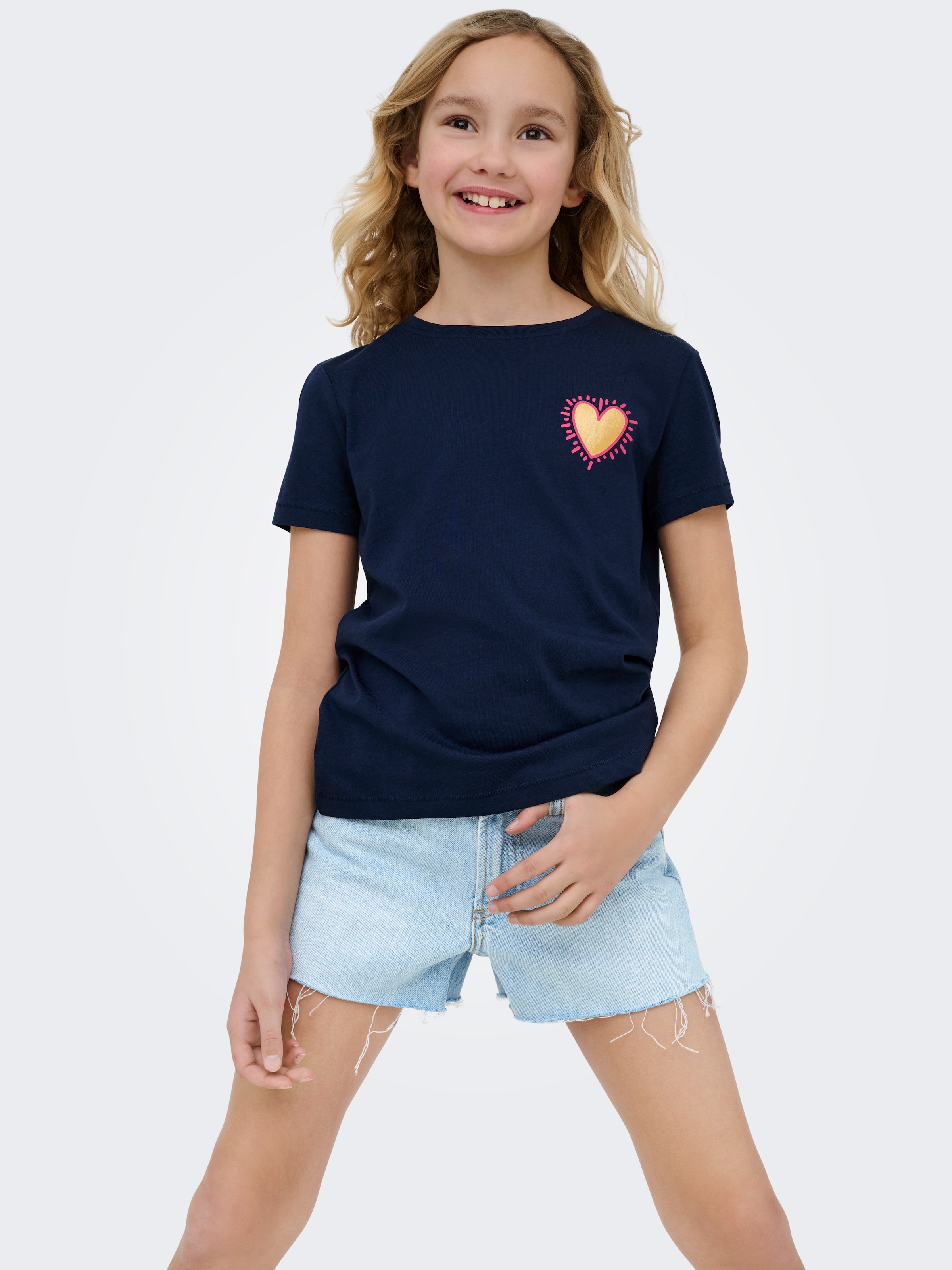 KIDS ONLY Short en jean »KOGROBYN HW RW SHORTS AZG84 DNM NOOS« avec bord ouvert à la jambe