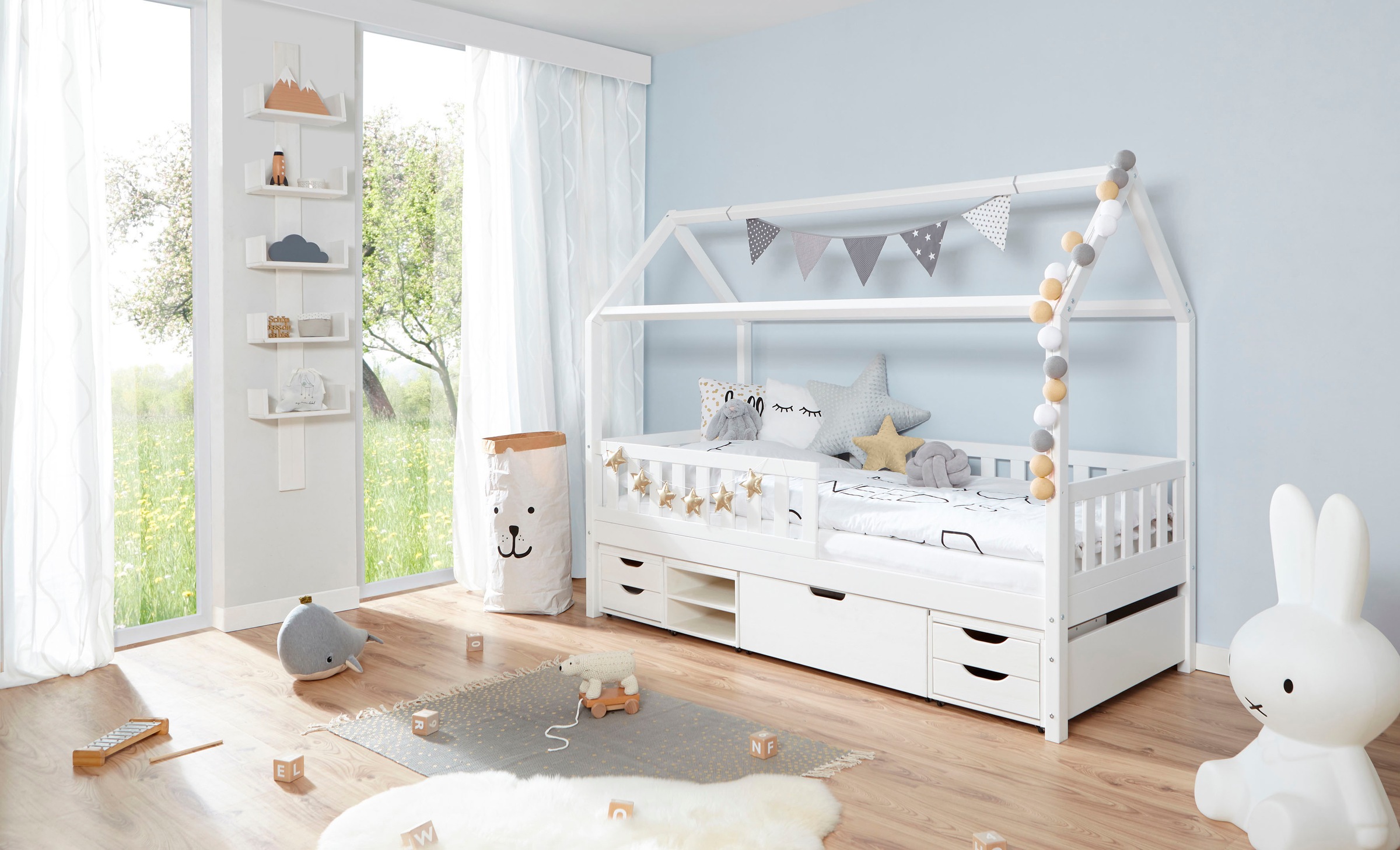 Image of Ticaa Hausbett »Traumhaus«, bodentief, mit Schubkästen »Melanie« bei Ackermann Versand Schweiz