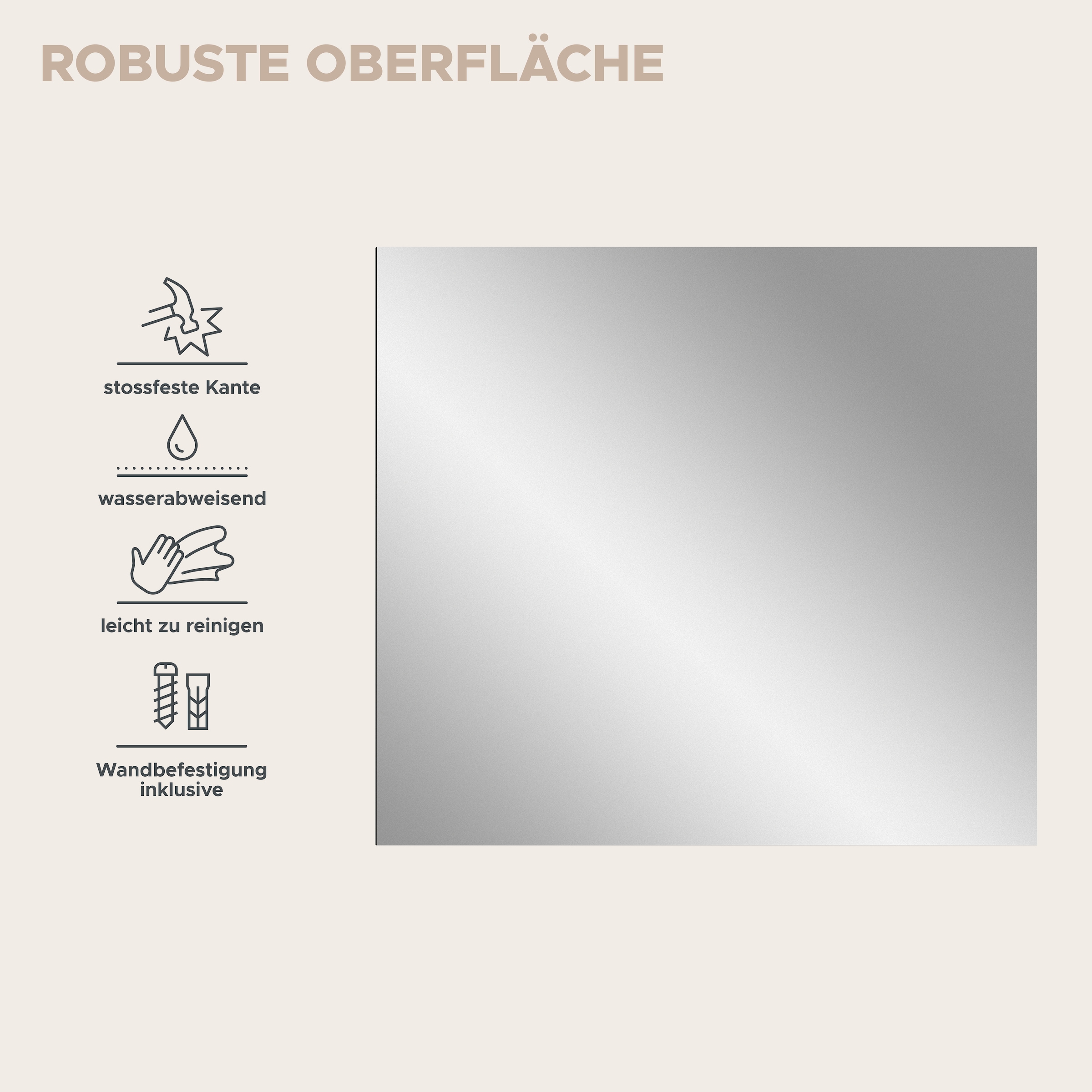 Home affaire Spiegel »REHAT, TOPSELLER!, Masse 80x73x2 cm, inkl. Montagematerial« Garderobenspiegel, Flurspiegel, Dielenspiegel, Wandspiegel