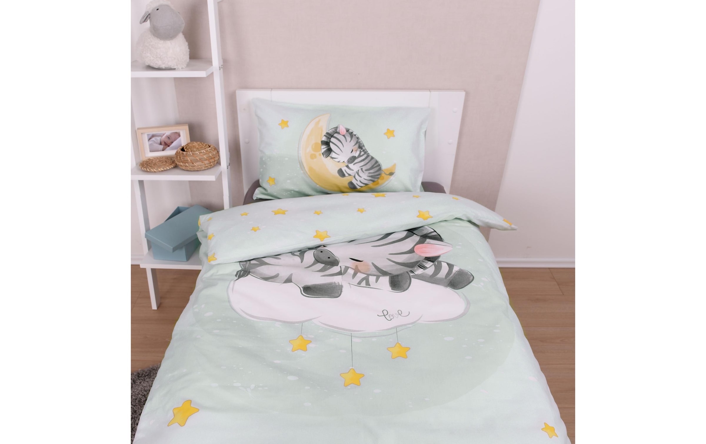 Herding Kinderbettwäsche »babybest Zebra« 2 mit liebevollem Motiv