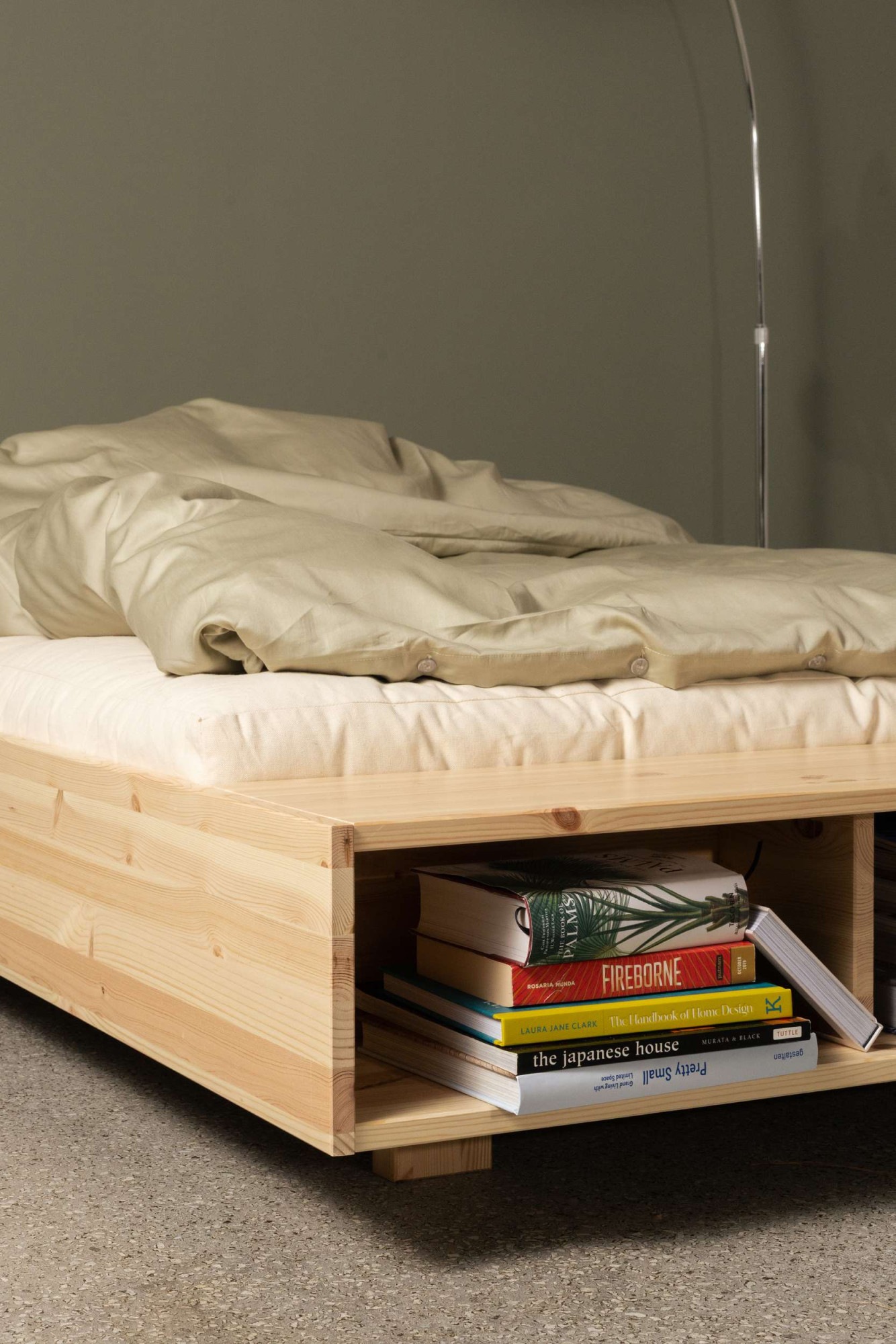 Karup Design Stauraumbett »Merge Bed Bettgestell m. integrierter Bank m. Stauraum, mehrere Grössen«, inkl. Lattenrost, excl. Matratze, FSC®-zertifiziertes Massivholz