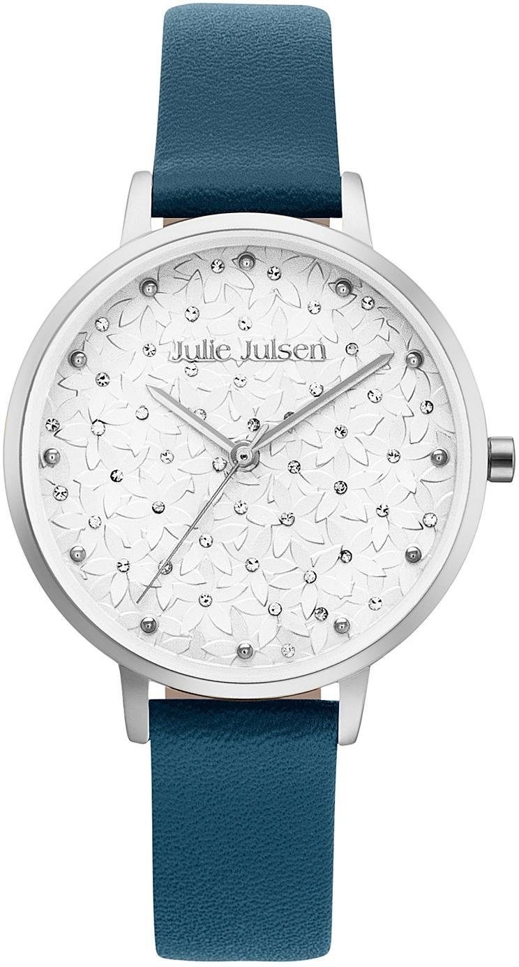 Image of Julie Julsen Quarzuhr »PETALS SILVER PETROL, JJW1066SL-12« bei Ackermann Versand Schweiz