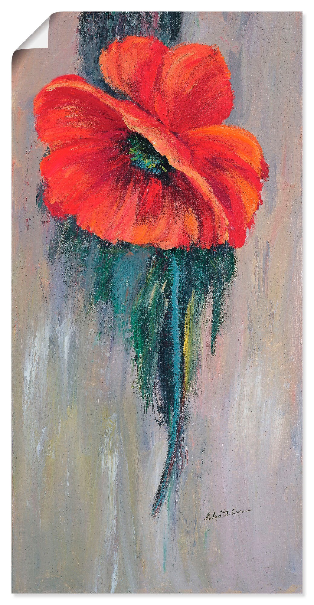 Image of Artland Wandbild »Roter Mohn III«, Blumen, (1 St.), in vielen Grössen & Produktarten -Leinwandbild, Poster, Wandaufkleber / Wandtattoo auch für Badezimmer geeignet bei Ackermann Versand Schweiz