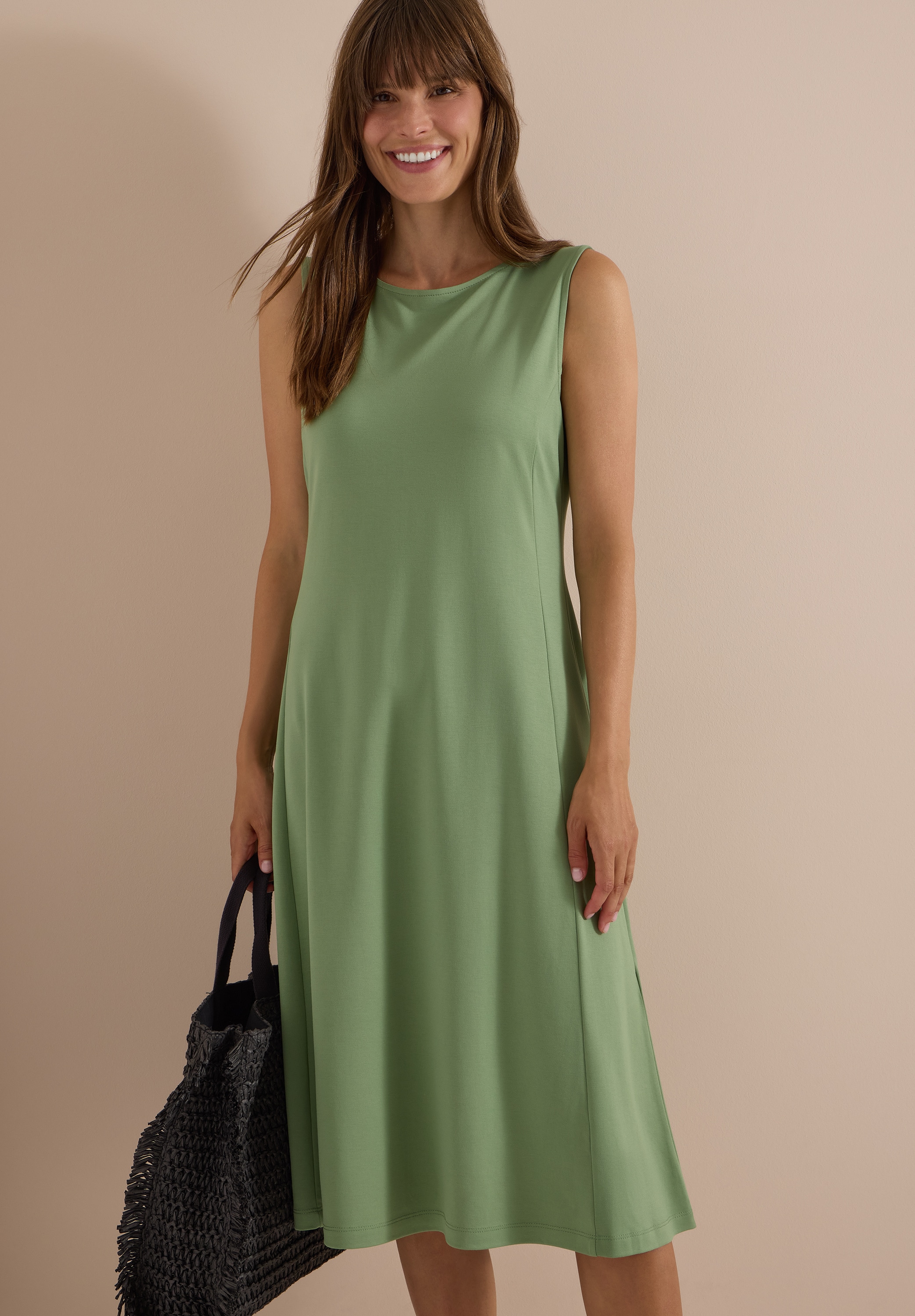 Image of Cecil Midikleid Ohne Taschen Ärmelloses Sommerkleid mit Rundhals und Jersey