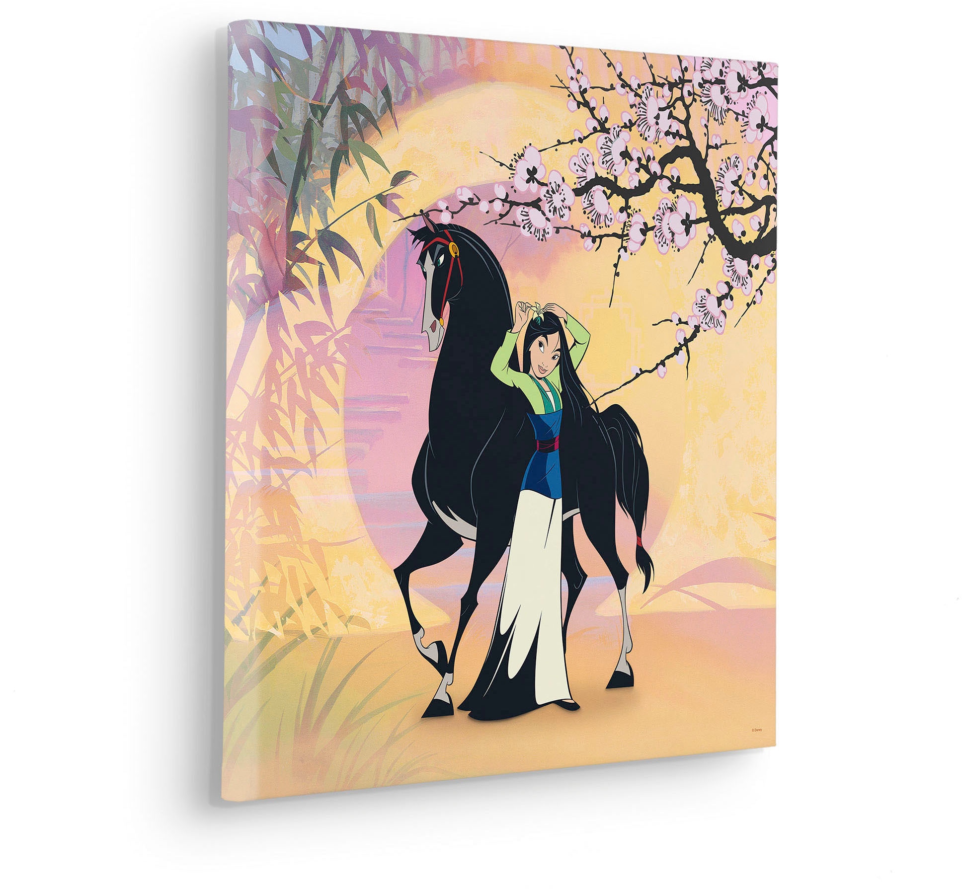 Komar Leinwandbild »Mulan with Kahn - Grösse 40 x 40 cm«, Disney, (1 St., 40 x 40 cm (Breite x Höhe), Keilrahmenbild mit Echtholzrahmen, Kinderzimmer