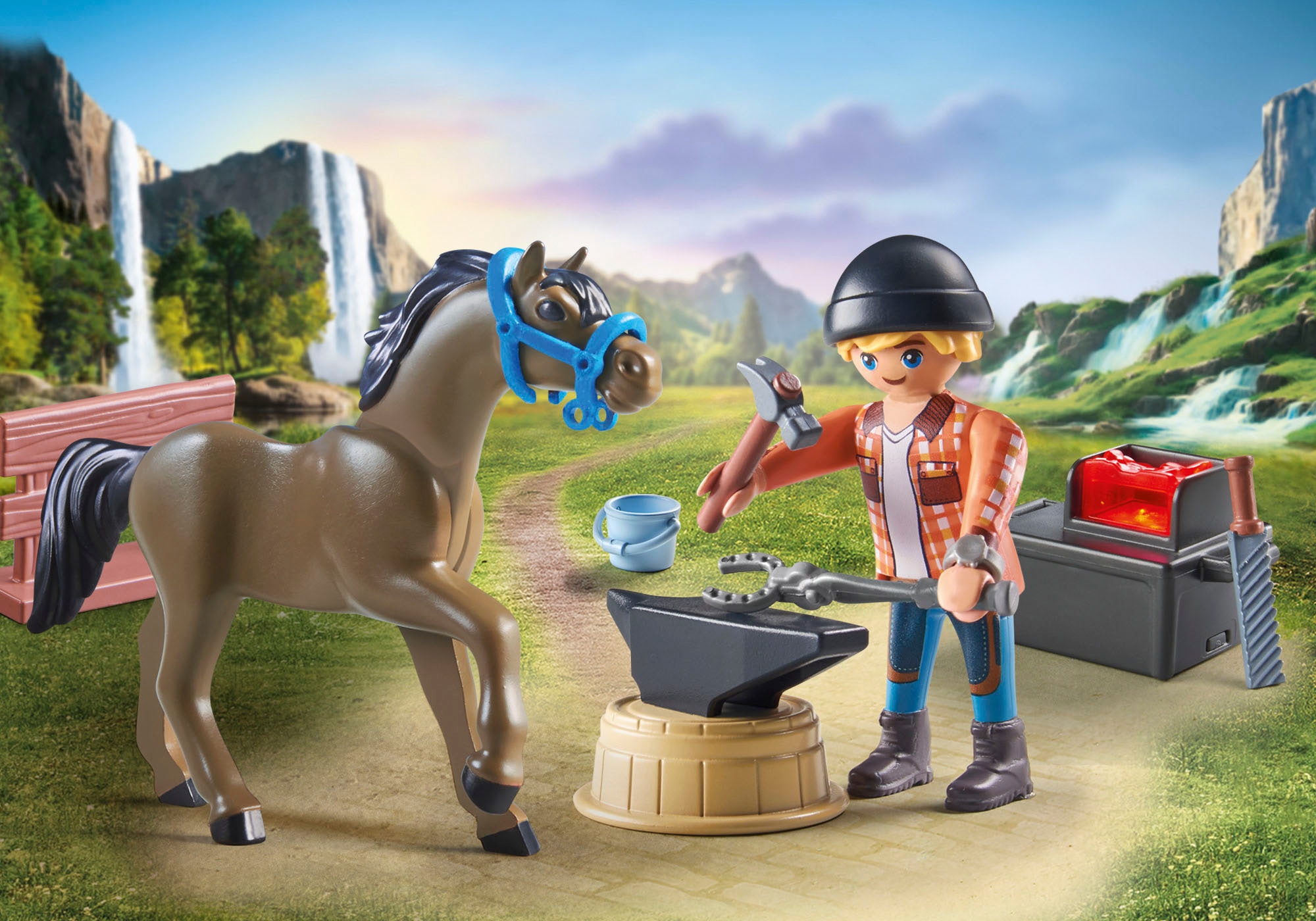 Playmobil® Jeu de construction »Hufschmied Ben & Achilles (71357), Horses of Waterfall«