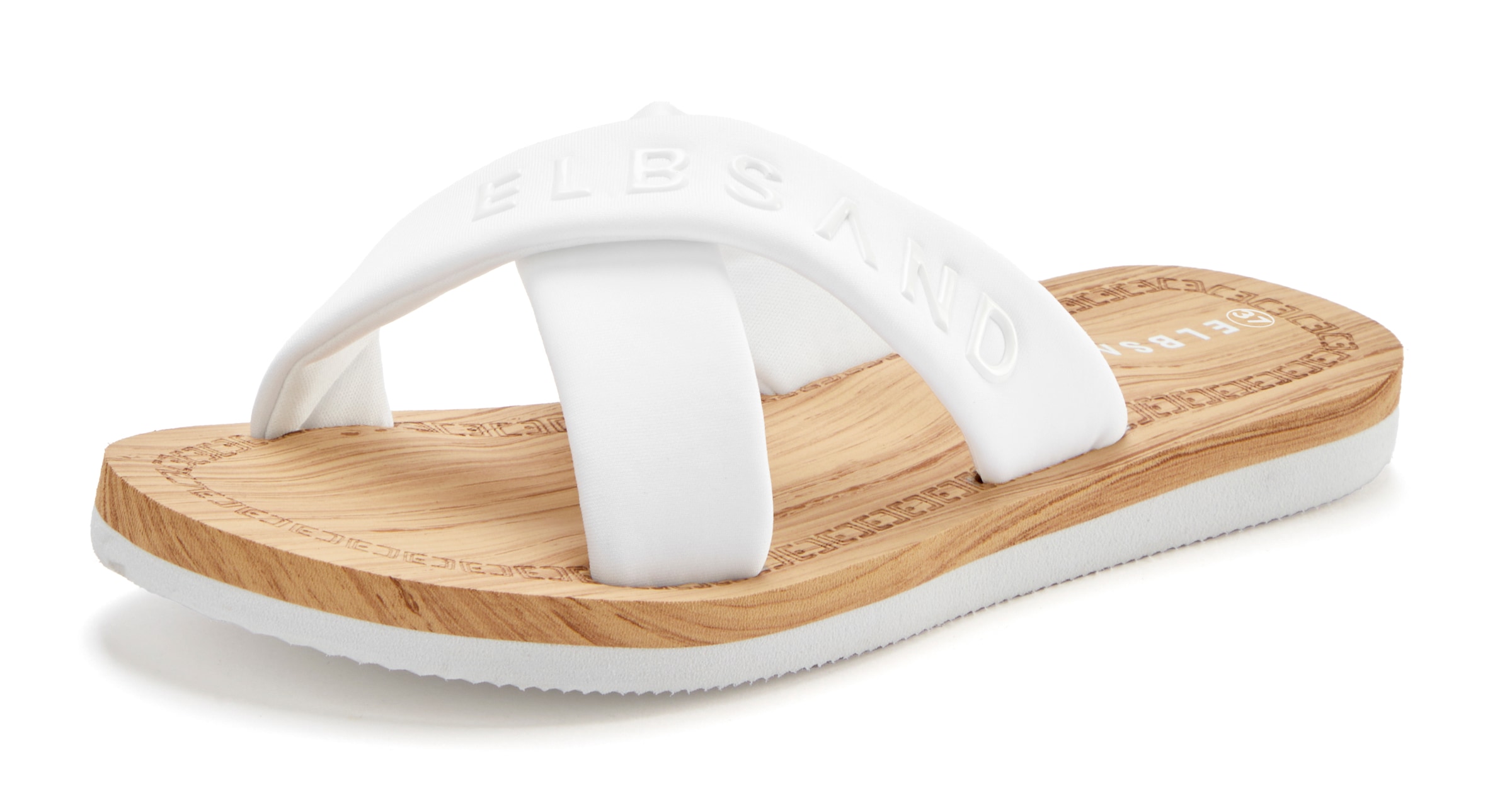 Elbsand Badepantolette »Badelatsche,Badeschuhe, Badeschlappe, Sandale, Sommerschuh, Pantolette«  Zehentrenner mit wasserabweisender und ultraleichter Sohle VEGAN