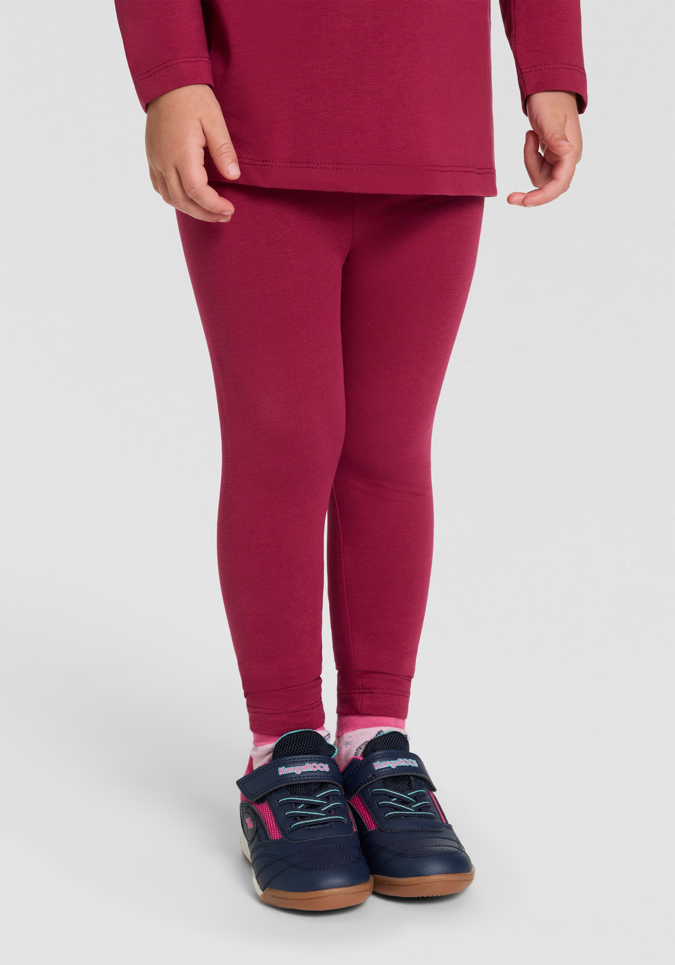 Image of KIDSWORLD Leggings "2er Pack Uni + Herz-Drucken Leggings" 2er Pack Leggings mit Herzen