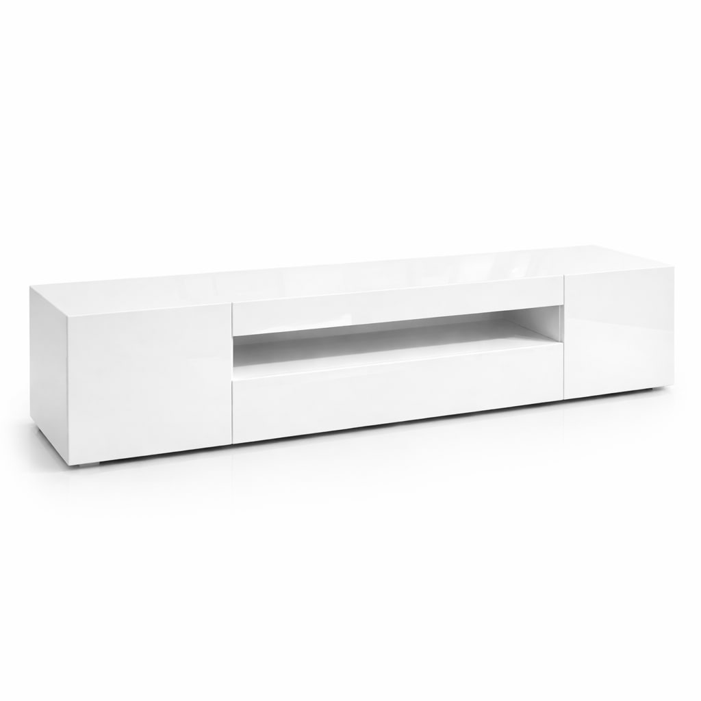 GOODproduct Lowboard »LORENZO 2, TV-Board, TV-Kommode, TV-Schrank, TV-Unterschrank, TV-Möbel« Modernes lackiertes Hochglanz TV-Board, grifflos, Breite 200 cm