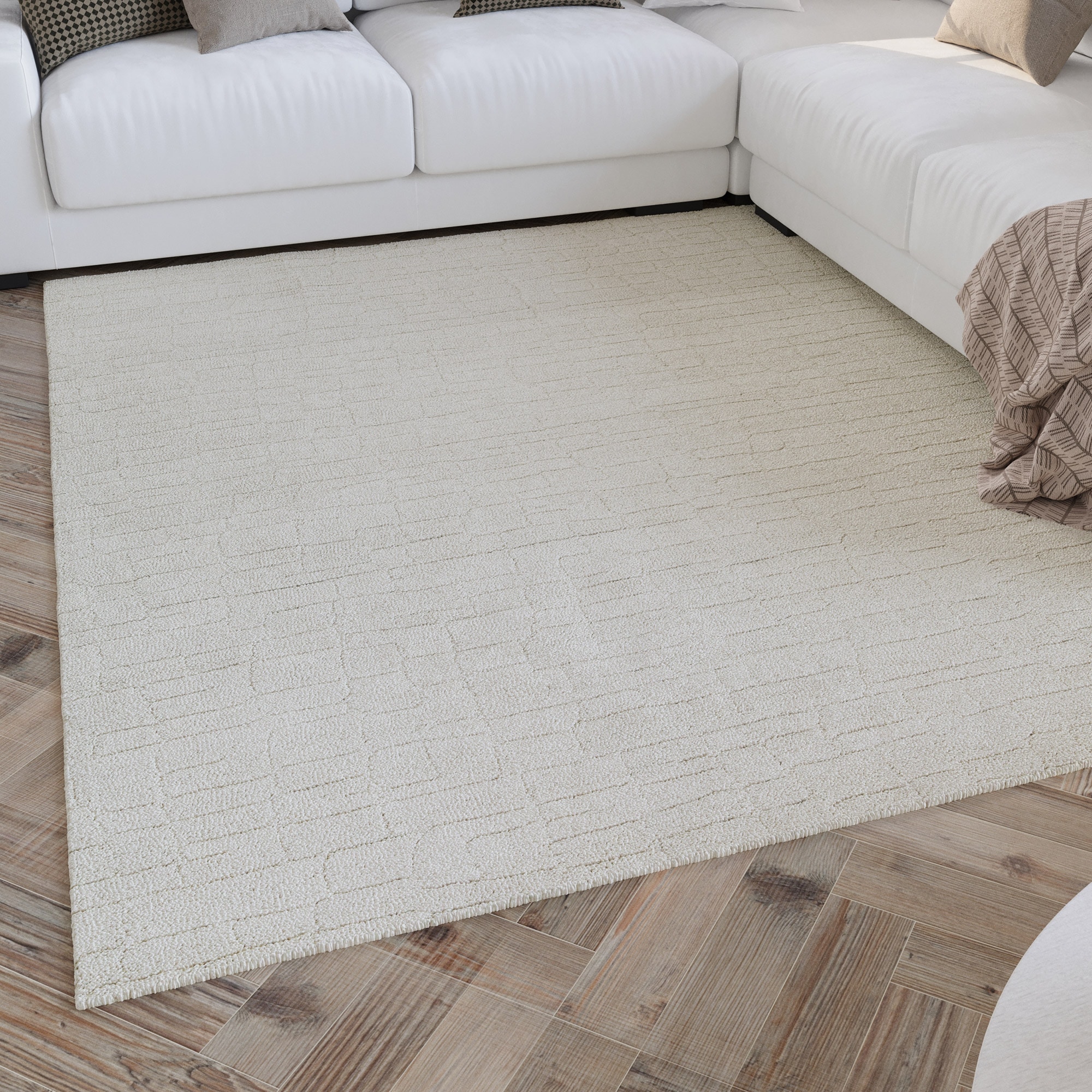 Image of Wecon home Teppich "Hamptons THIRTYONE" rechteckig 15 mm Höhe Läufer, Kurzflor, Wohnzimmer, Schlafzimmer, elegant, Krokodil-Design