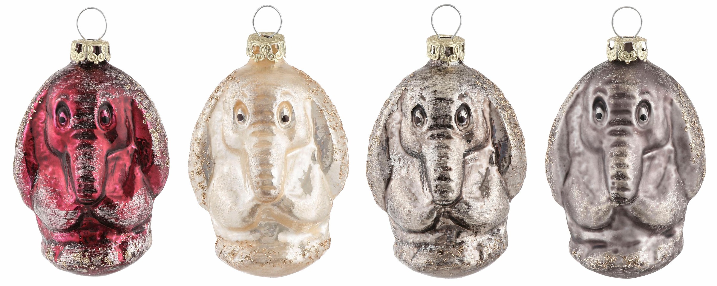 Christbaumschmuck "Marsala" (4-teilig)