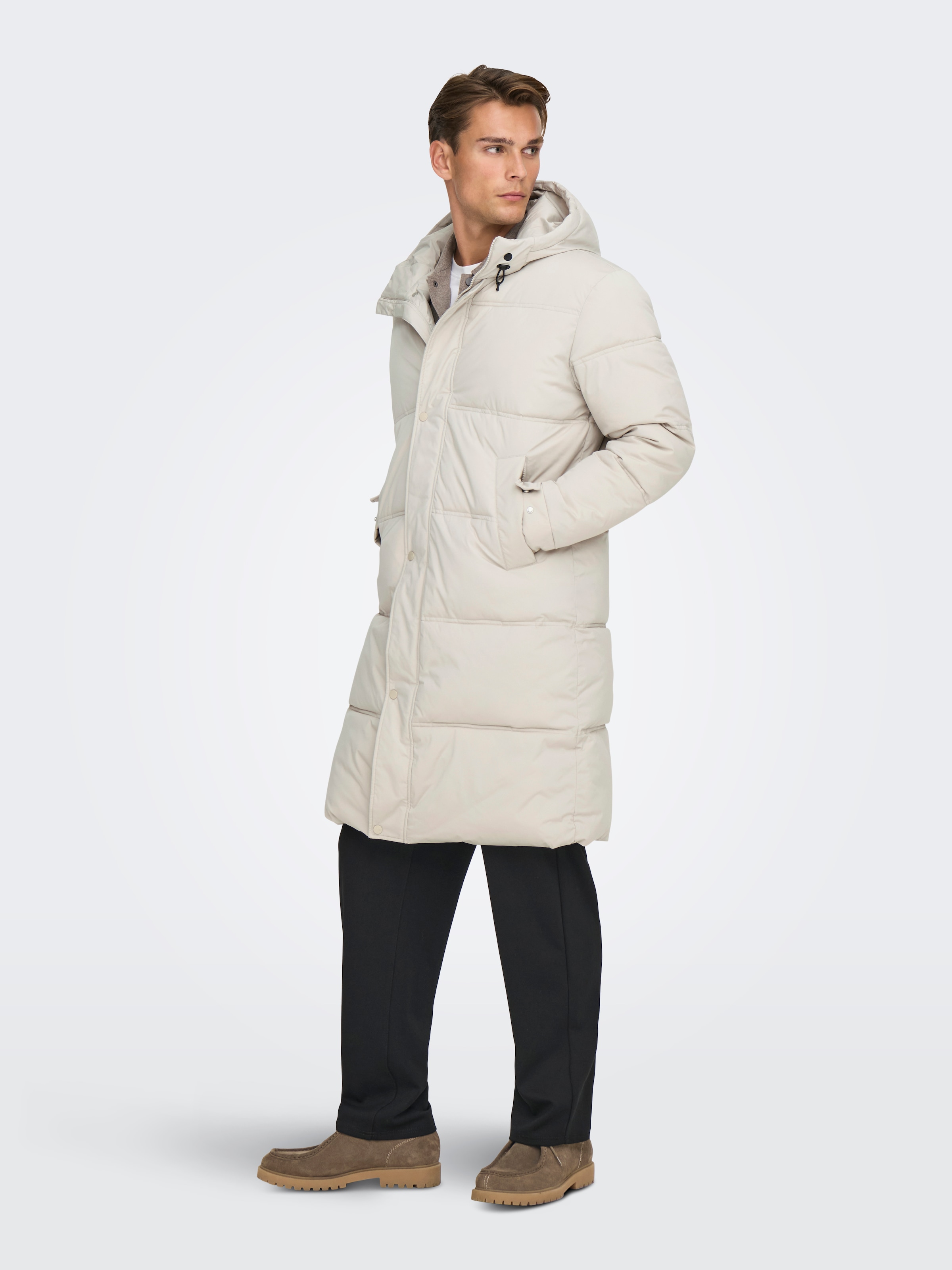 ONLY & SONS Veste matelassée »ONSSEUL LONG PUFFER OTW« mit Kapuze