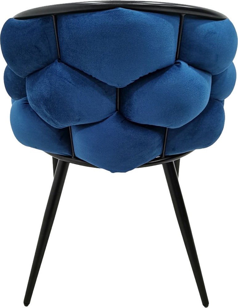 Kayoom Polsterstuhl »Stuhl Grace 125 2er-Set, Gestell aus Eisen, bequem gepolstert« (Set) 2 Stk.Graziöses Design, absolutes Eye-Catcher, geflochtener Rücken