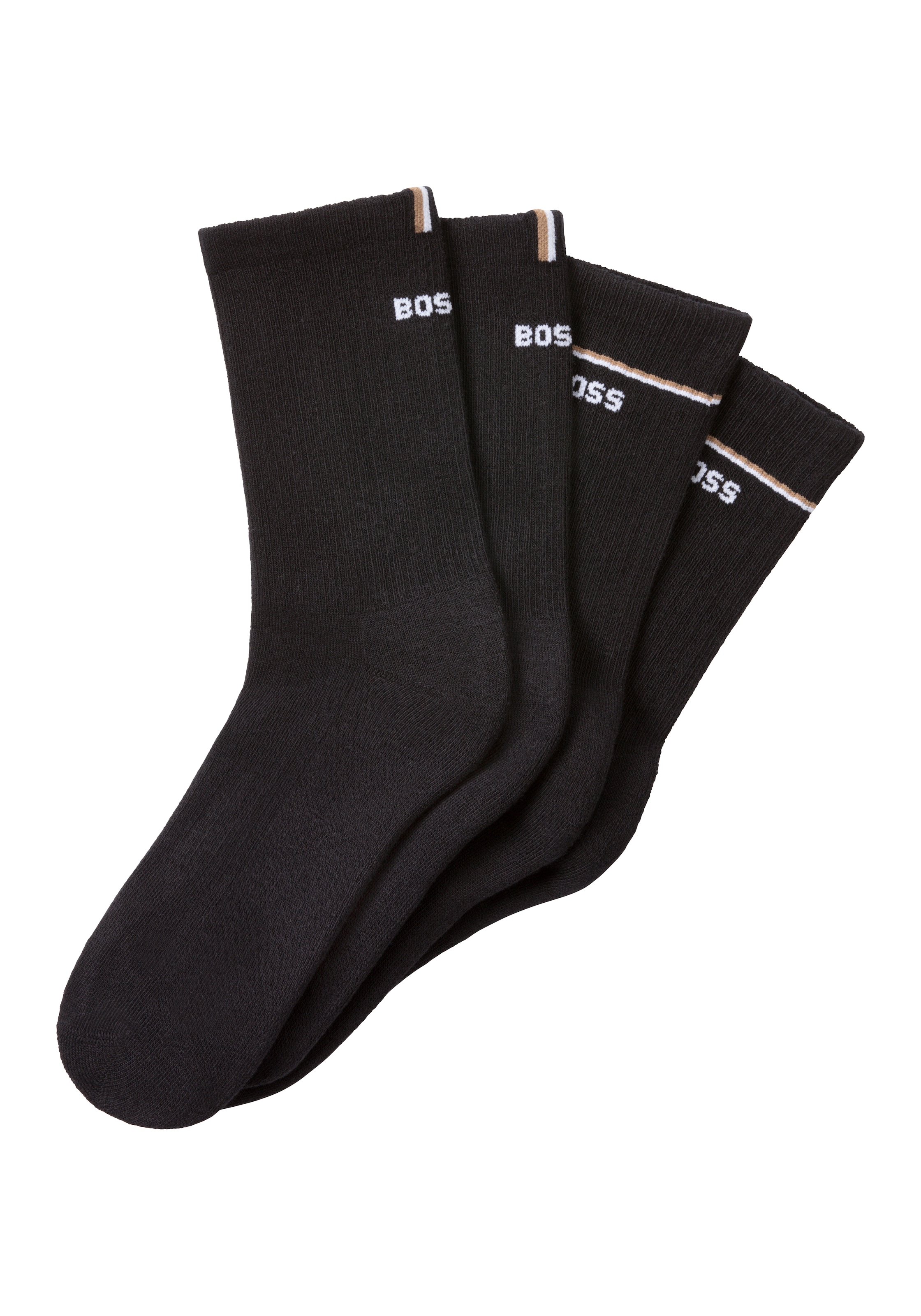 BOSS Socken »2P QS Iconic CC W«, (Packung, 2 Paar, 2er), mit BOSS-Logoschriftzug