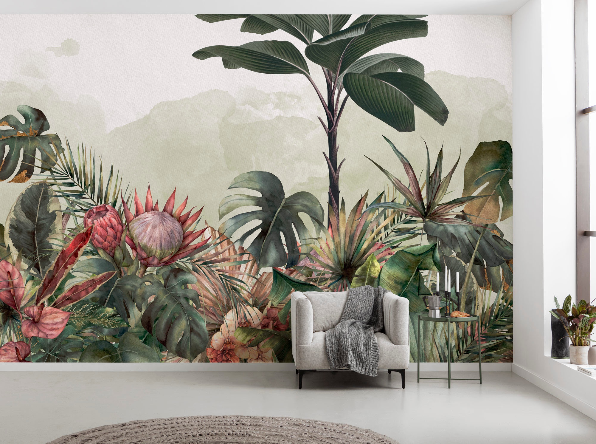 Image of Komar Fototapete "Digitaldruck Vlies - Jungle Spot - Grösse 400 x 250 cm" bedruckt glatt Wohnzimmer, Schlafzimmer