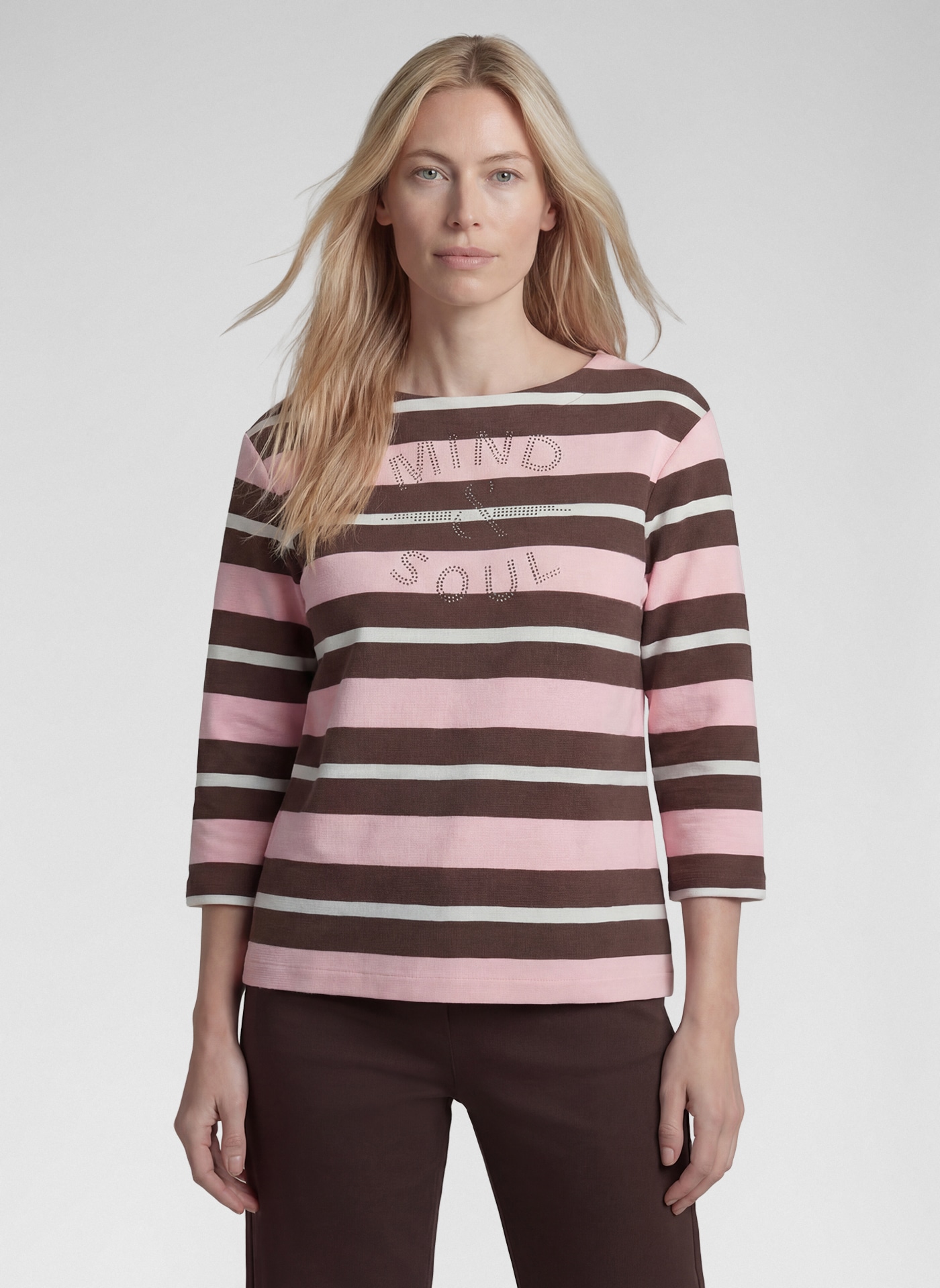 Image of Rabe 3/4-Arm-Shirt mit Glitzersteinen