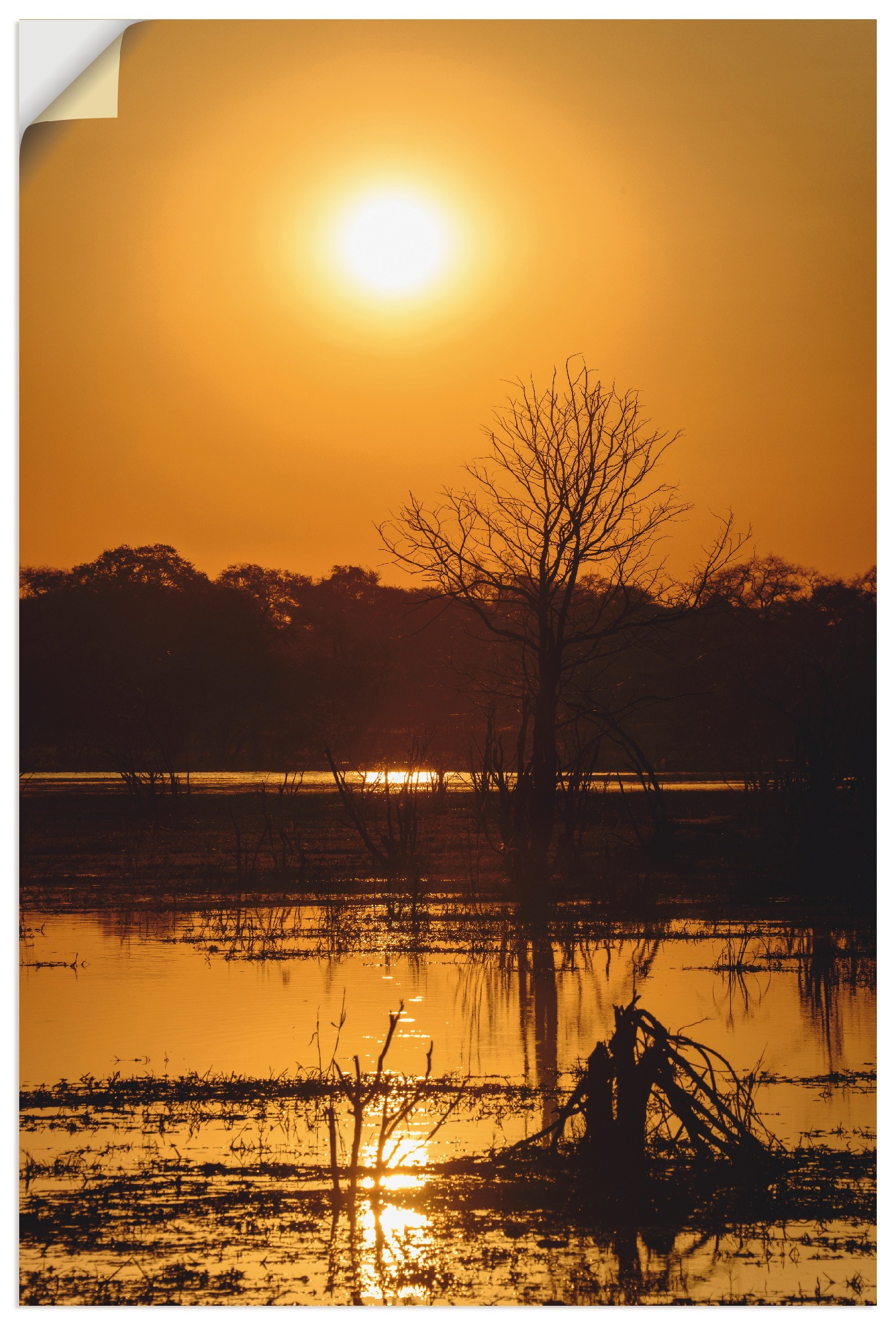 Image of Artland Wandbild »Sonnenuntergang II«, Afrika, (1 St.), in vielen Grössen & Produktarten - Alubild / Outdoorbild für den Aussenbereich, Leinwandbild, Poster, Wandaufkleber / Wandtattoo auch für Badezimmer geeignet bei Ackermann Versand Schweiz