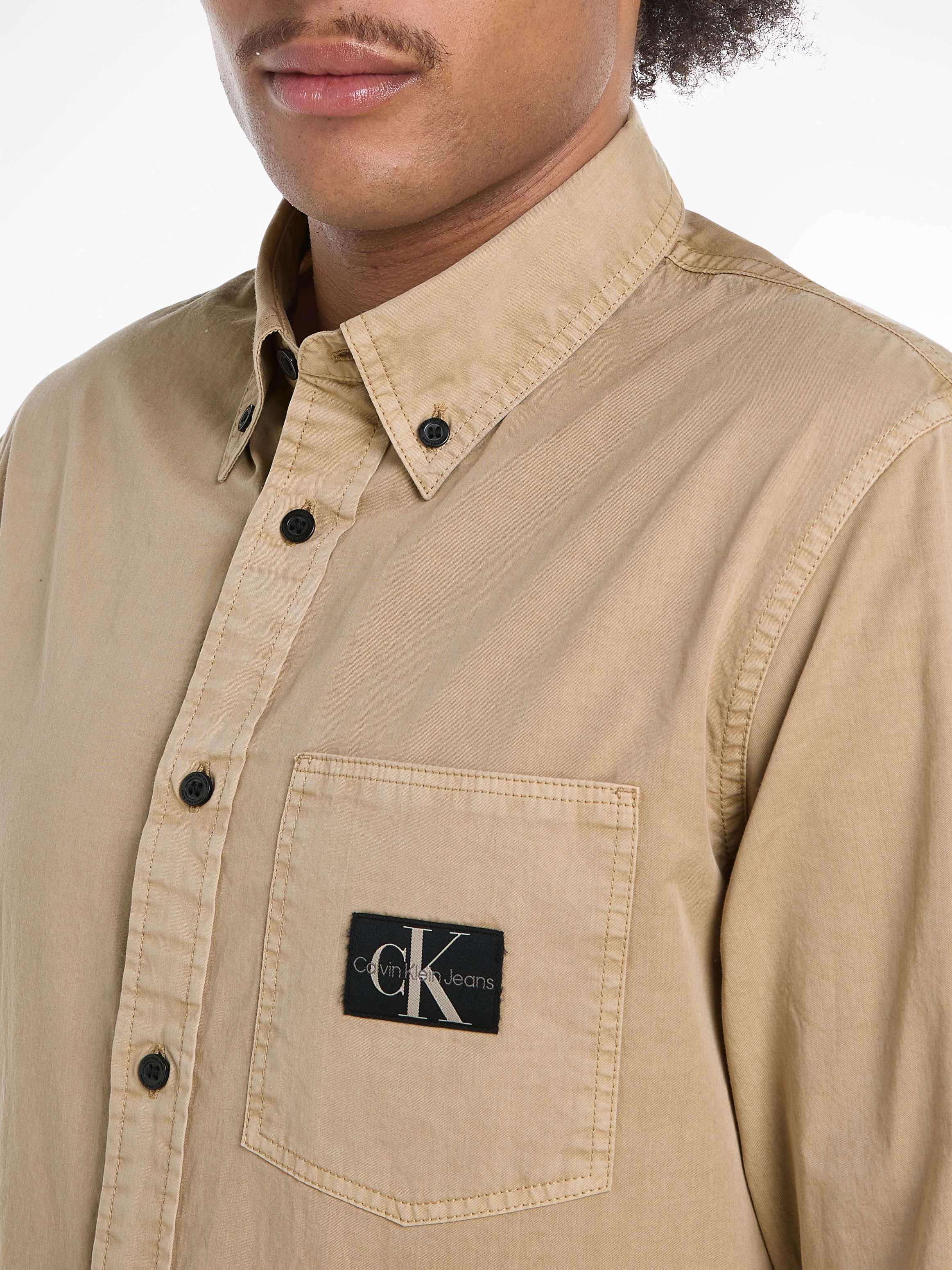 Calvin Klein Jeans Langarmhemd »REGULAR SHIRT«, mit Logopatch