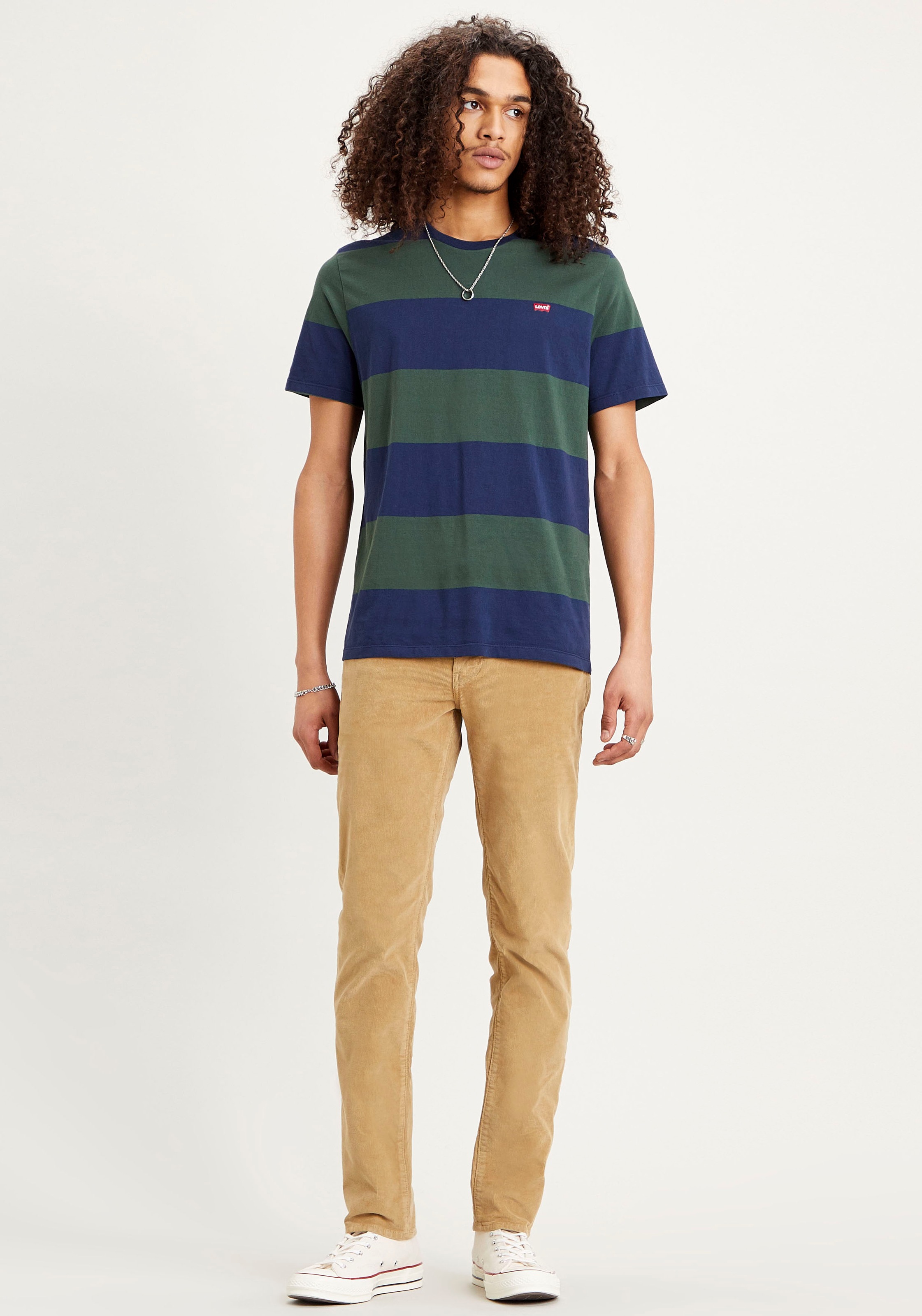 Image of Levi's® T-Shirt, breite Streifen mit dezentem Logo bei Ackermann Versand Schweiz