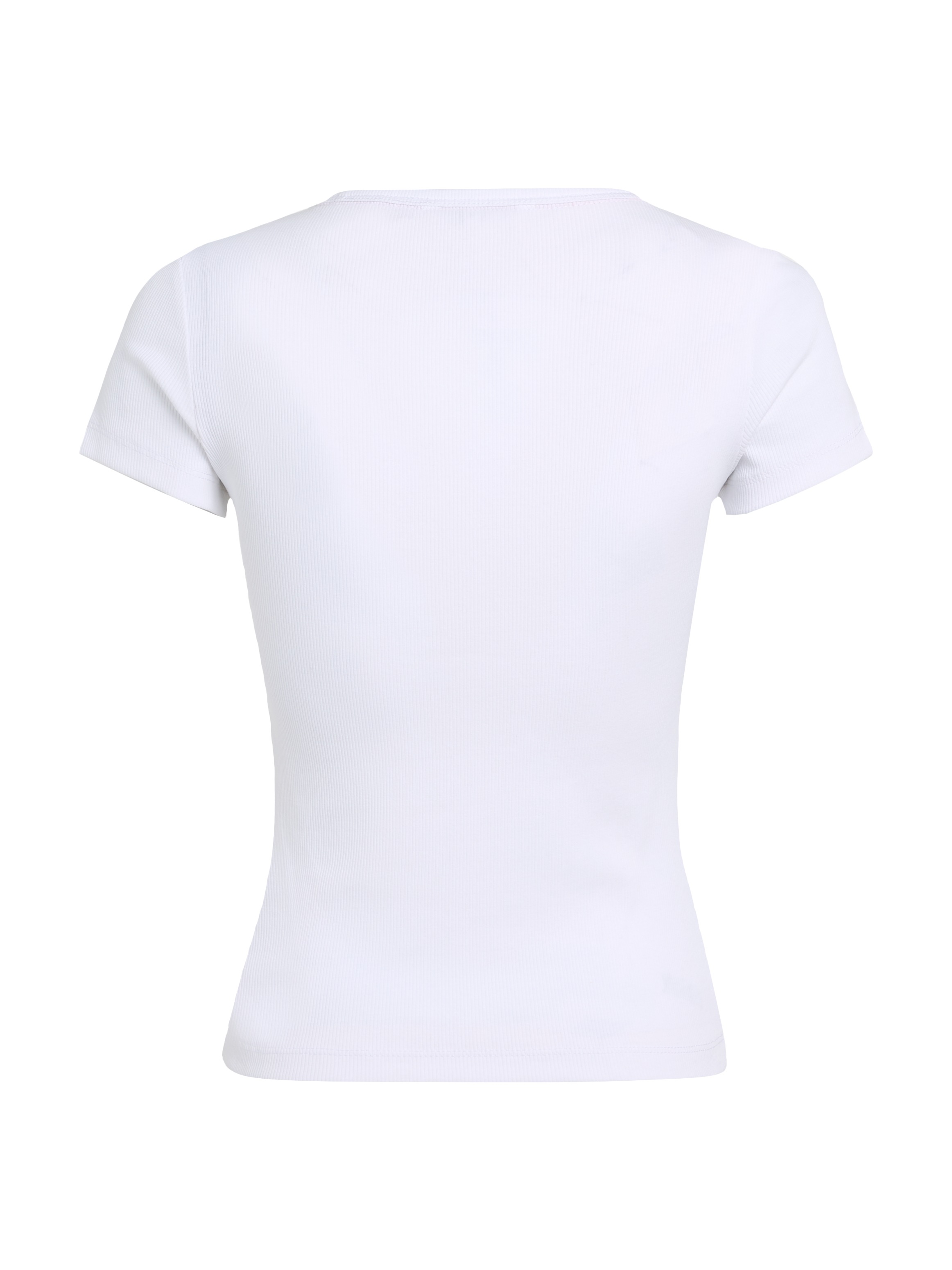 Tommy Jeans Kurzarmshirt »TJW SLIM BADGE RIB TEE«, in gerippter Struktur