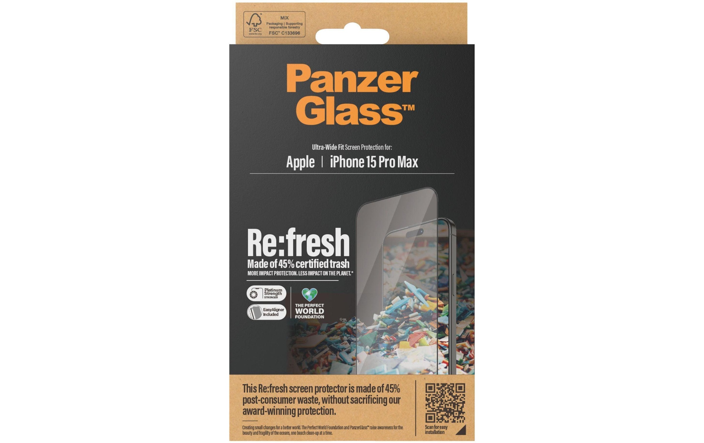 PanzerGlass Verre de protection d'écran »Refresh iPhone 15 Pro Max« für iPhone 15 Pro Max 1 cuis tlg.