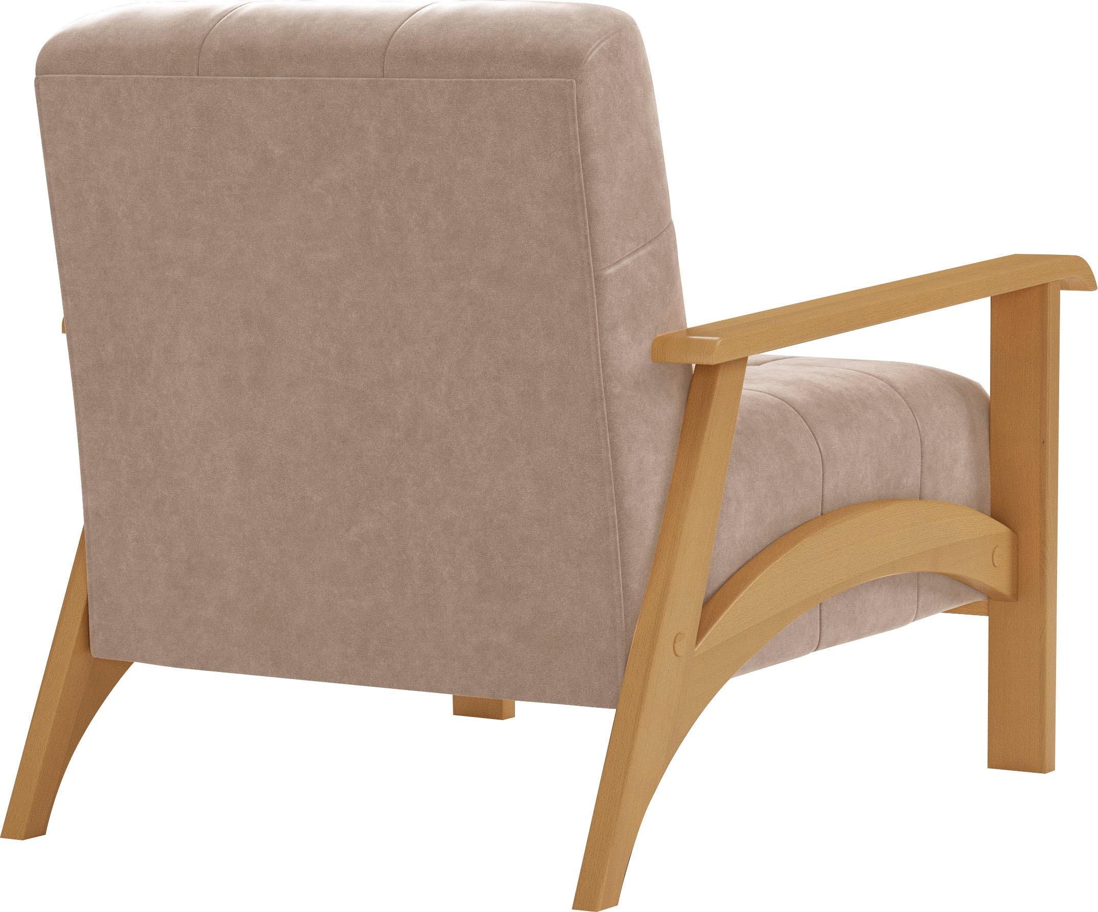 sit&more Fauteuil »Billund« Armlehnen aus eichefarbigem Buchenholz, verschiedene Bezüge und Farben