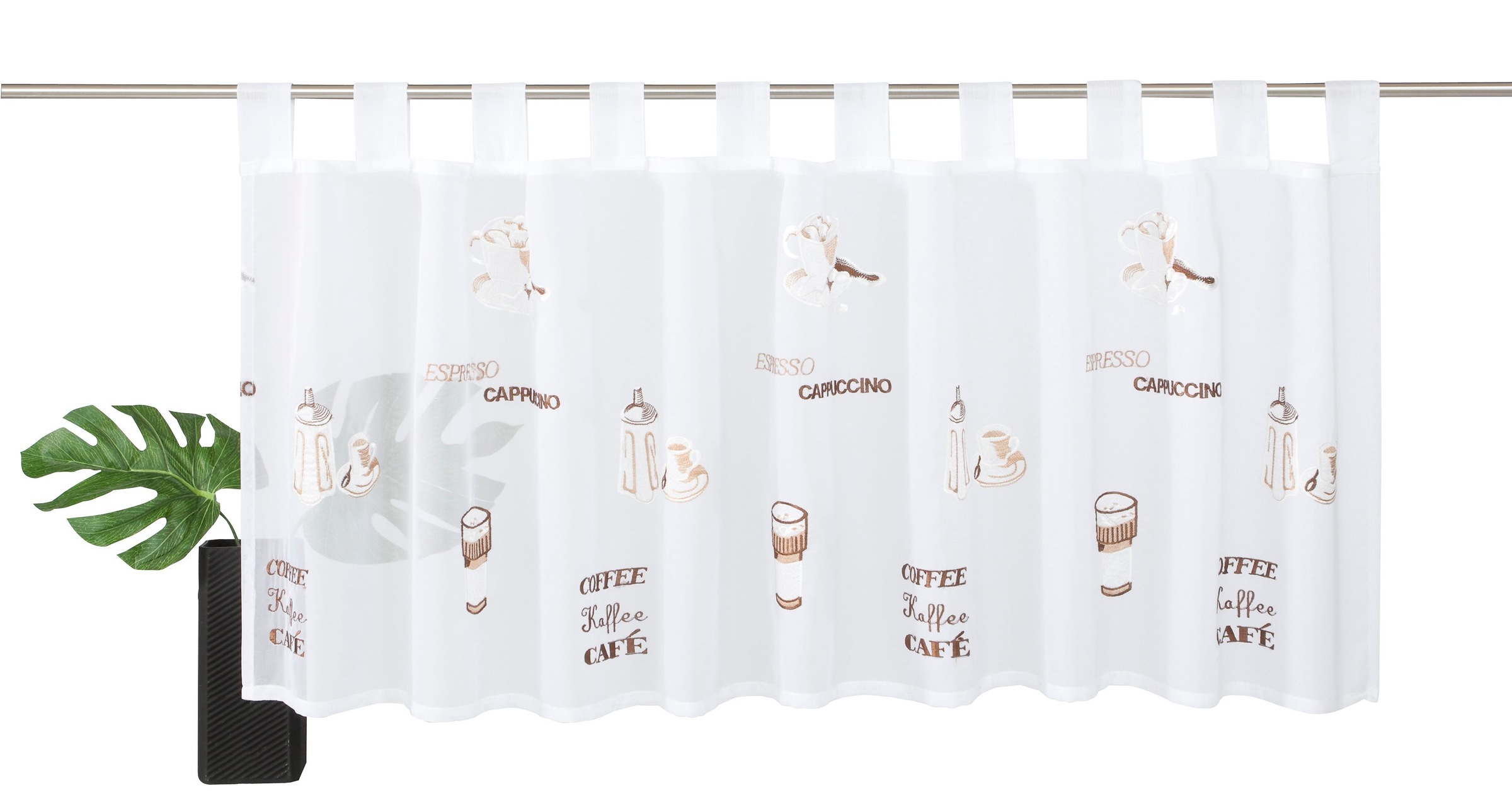 Image of ELBERSDRUCKE Scheibengardine »Espresso«, (1 St.), HxB: 48x140 bei Ackermann Versand Schweiz