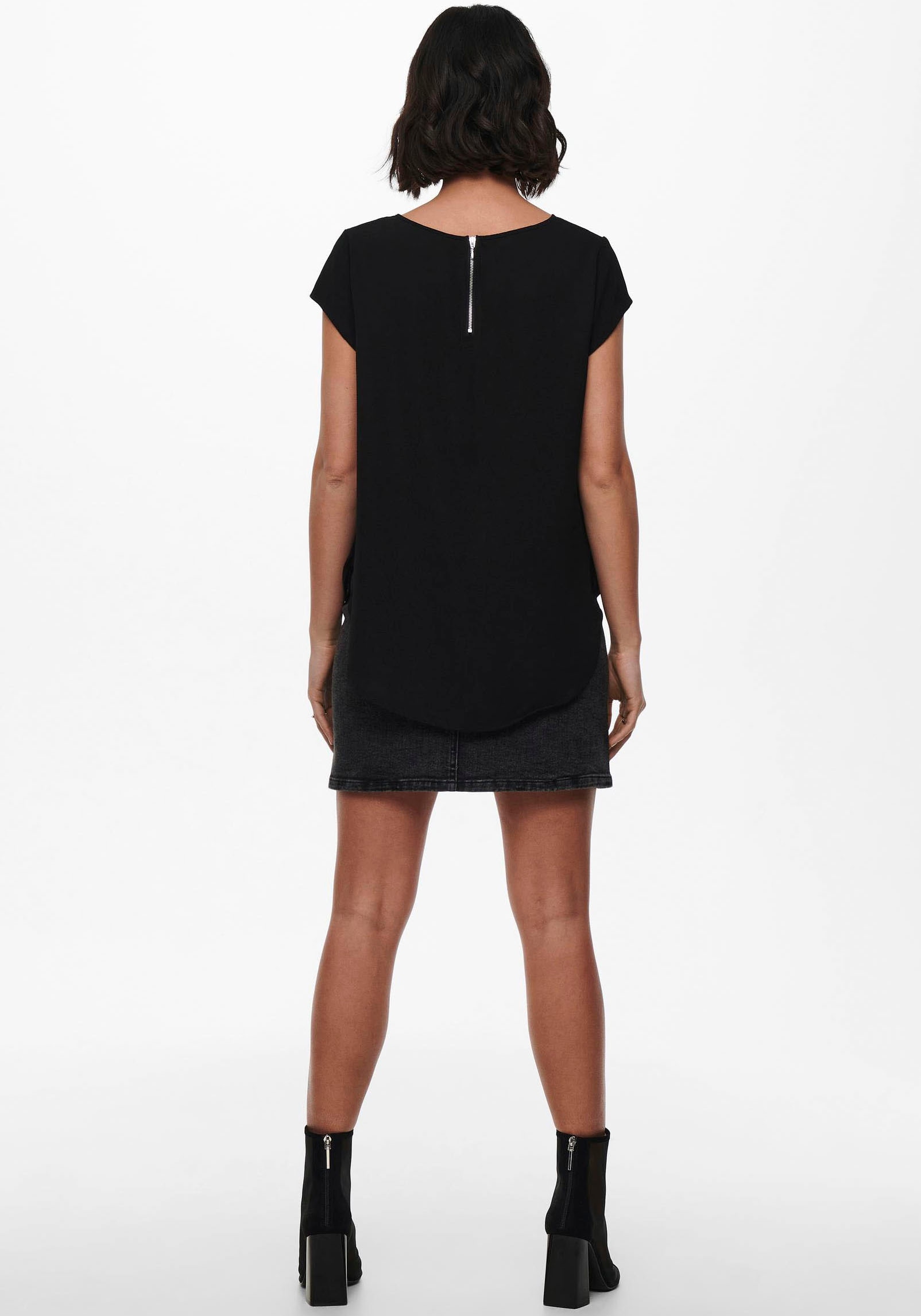 ONLY Kurzarmbluse »ONLVIC S/S SOLID TOP NOOS PTM«