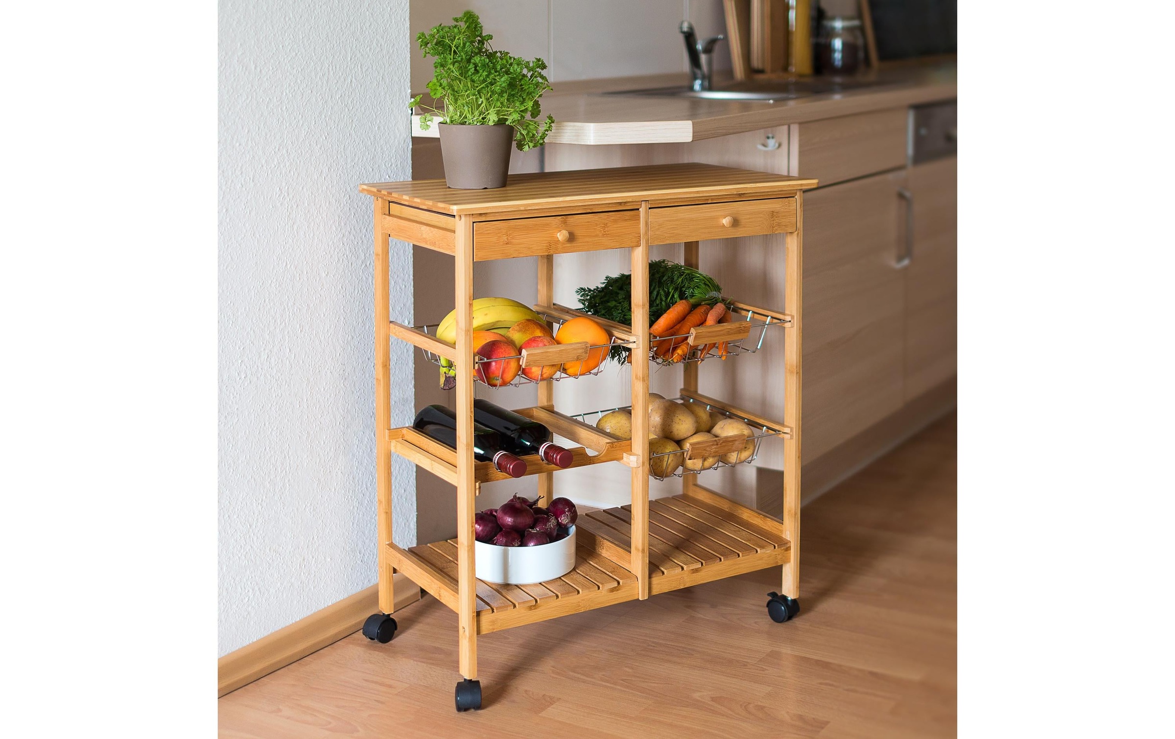 relaxdays Chariot de cuisine »James XXL 80 x 67 x 37 cm«