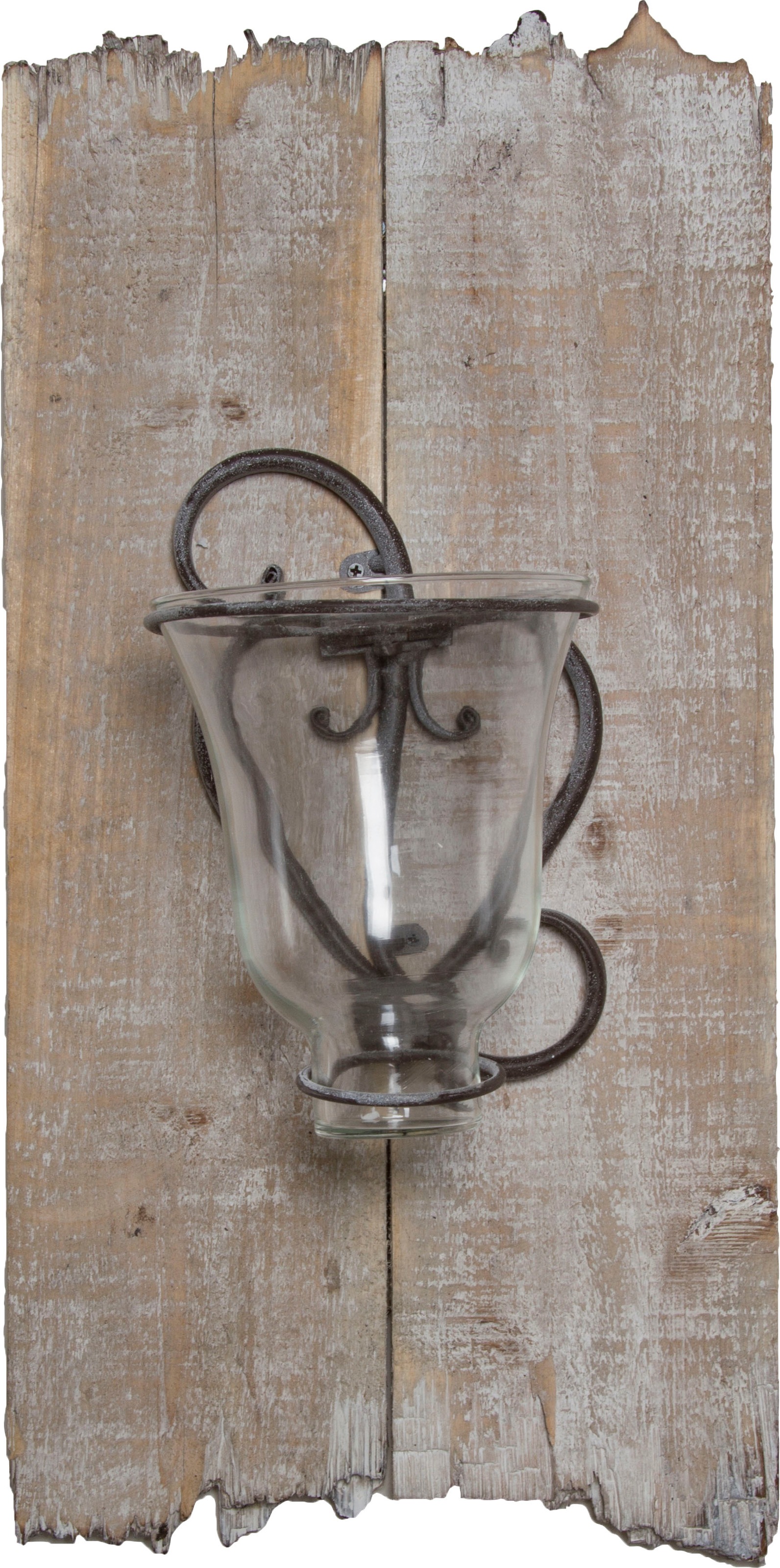 Image of Myflair Möbel & Accessoires Wandkerzenhalter »Wallha«, Wandleuchter, Kerzenhalter, Kerzenleuchter, Wanddeko, Wanddekoration, aus Holz, Shabby Optik bei Ackermann Versand Schweiz