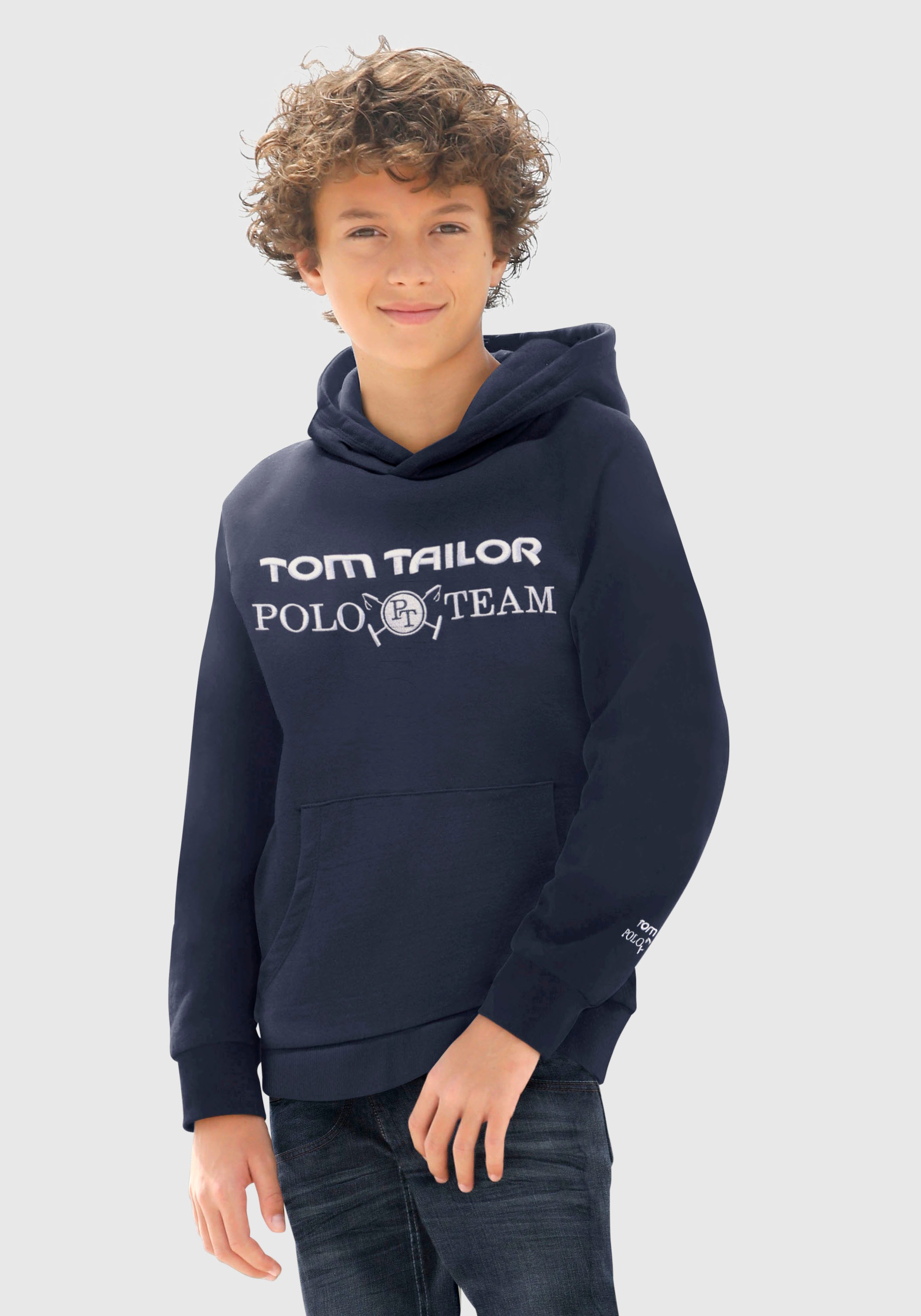 Image of TOM TAILOR Polo Team Kapuzensweatshirt, mit Stickereien bei Ackermann Versand Schweiz
