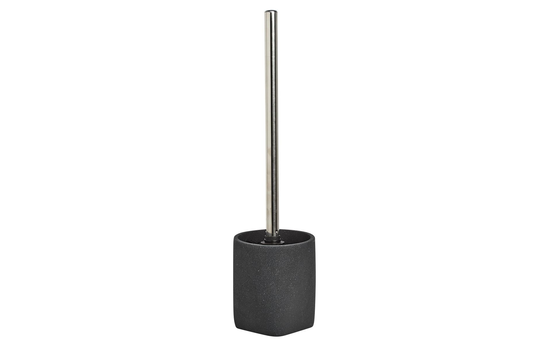 Image of Zeller Present WC-Garnitur "Dark Stone Schwarz" aus Kunststoff Metall