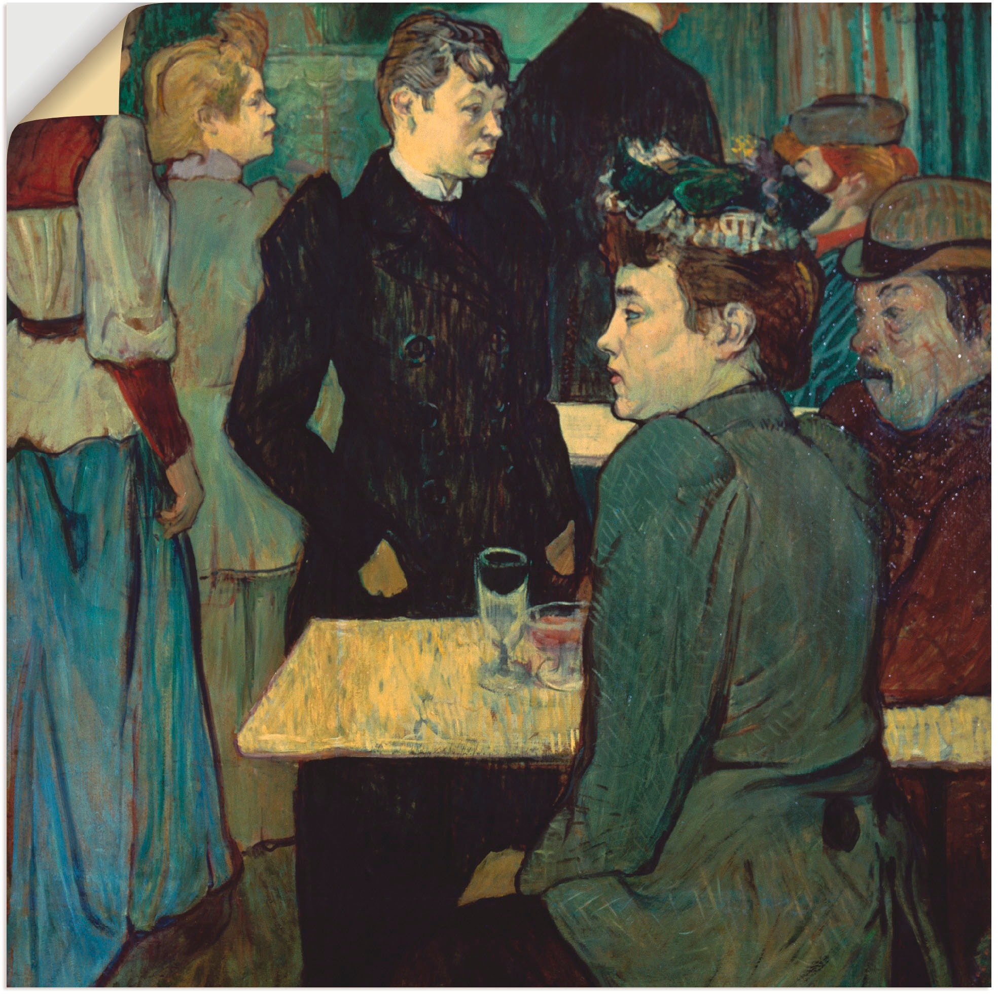 Image of Artland Wandbild »Eine Ecke im Moulin de la Galette«, Gruppen & Familien, (1 St.), in vielen Grössen & Produktarten - Alubild / Outdoorbild für den Aussenbereich, Leinwandbild, Poster, Wandaufkleber / Wandtattoo auch für Badezimmer geeignet bei Ackermann 