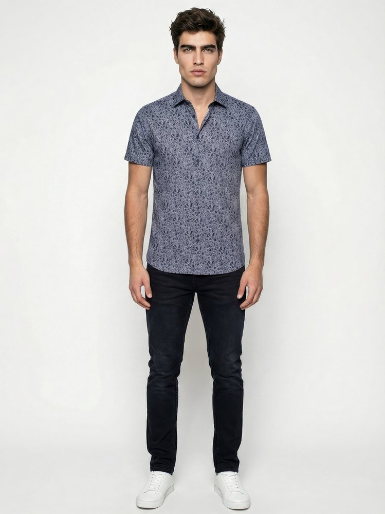 DESOTO Chemise à manches courtes »Casual Kent 1/2« chemise en jersey, slim fit, col Kent, infroissable