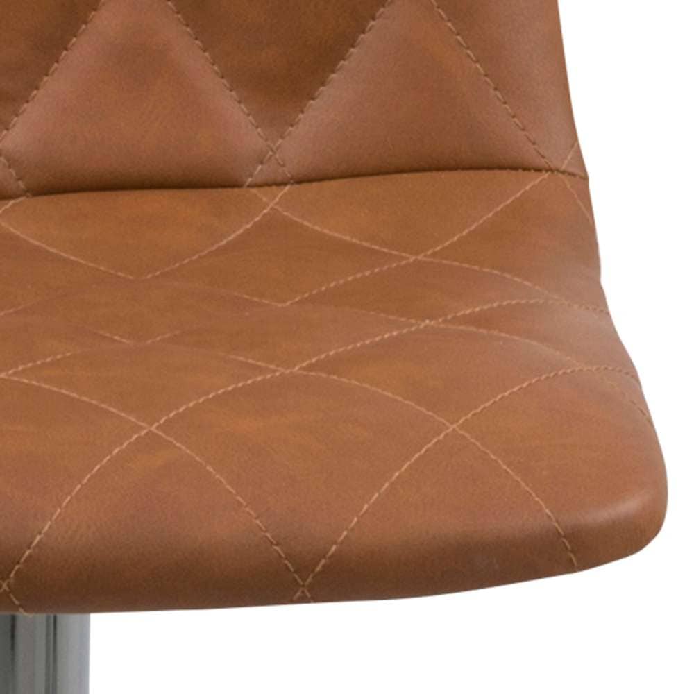ACTONA GROUP Barhocker »Emu« Barstuhl, PU Lederoptik, Braun, Trompetenfuss, Sitzhöhe: 61-82 cm